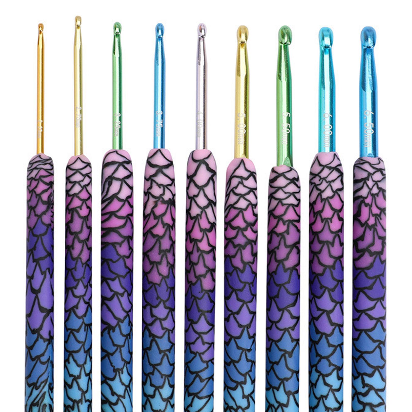 Sewing Tool Crochet Hooks Kit Yarn Knitting Needles Ergonomic Grip Tools