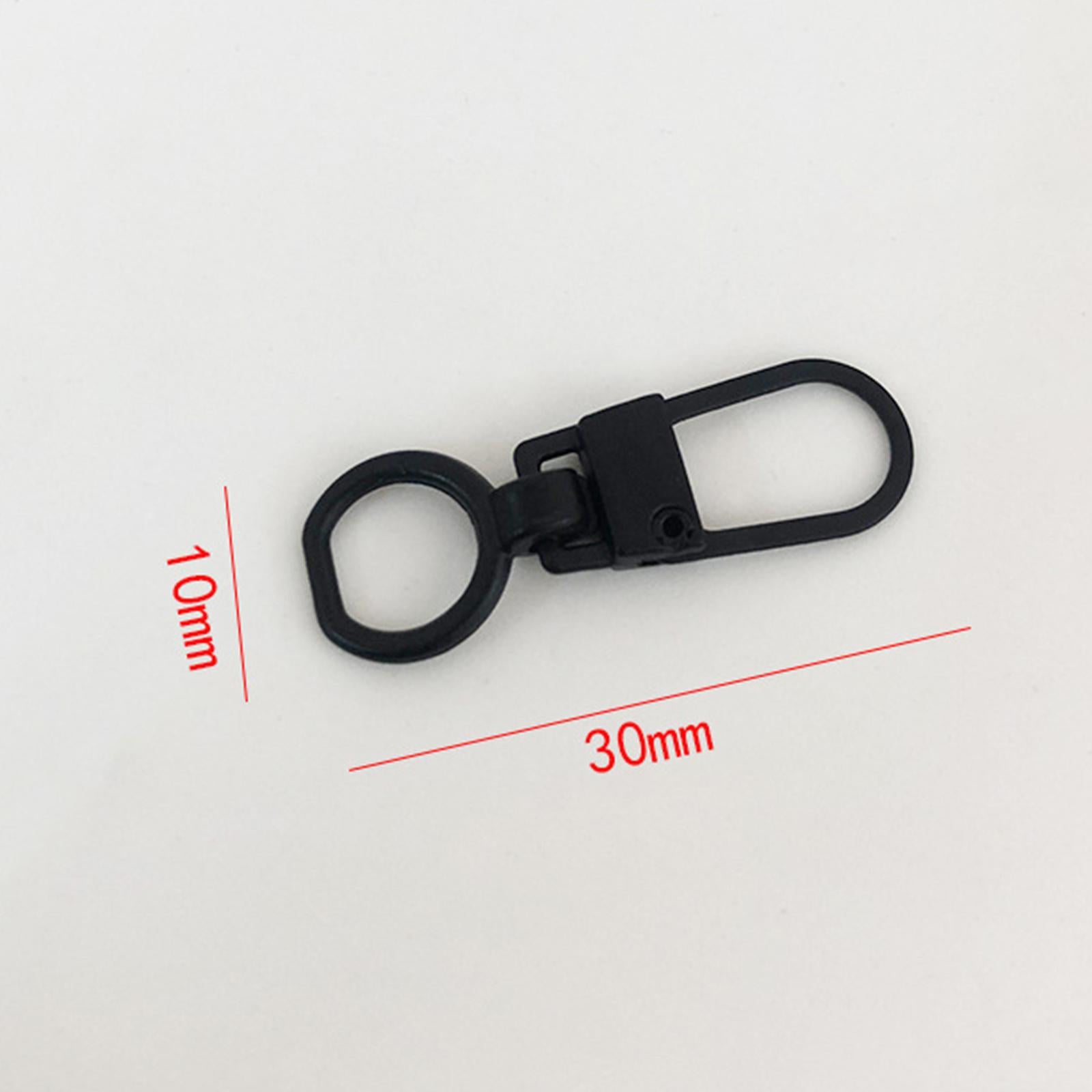 10 Pcs Zipper Pull Replacement Repair Kit Craft For Luggage Jacket Backpack Black