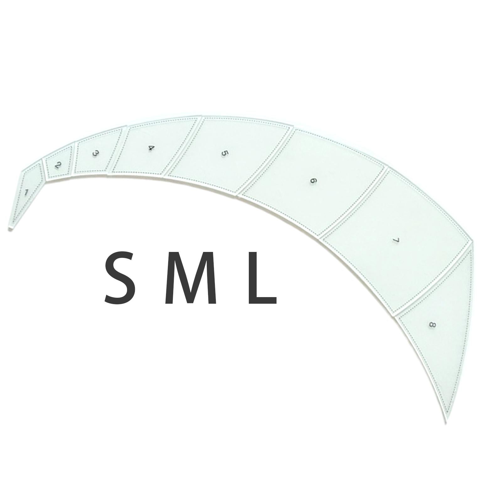 8 Pieces Diamond Quilting Acrylic Templates Cloth Cutting Rulers DIY Tool L