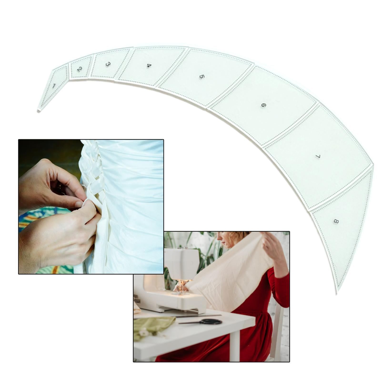 8 Pieces Diamond Quilting Acrylic Templates Cloth Cutting Rulers DIY Tool M