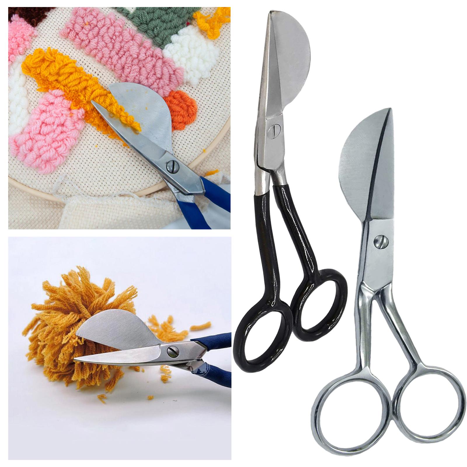 7 Duckbill Applique Scissors for Thread Tufted Carpet Fabric Shears Silver"