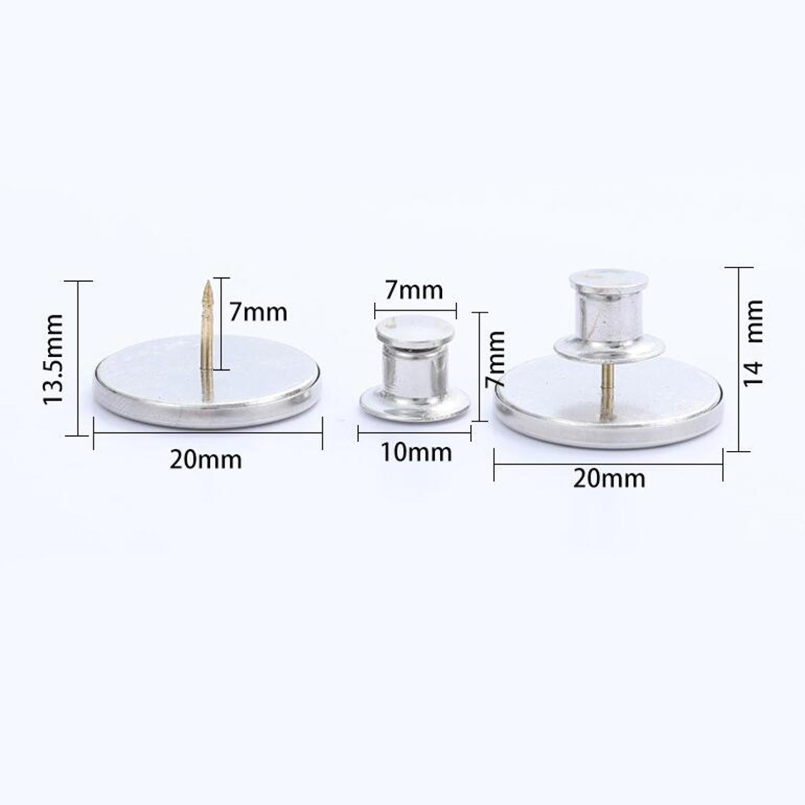 6 Pair Jean Curtain Button Clasps Snaps Fastener No Sew for Jackets Clothing 20mm