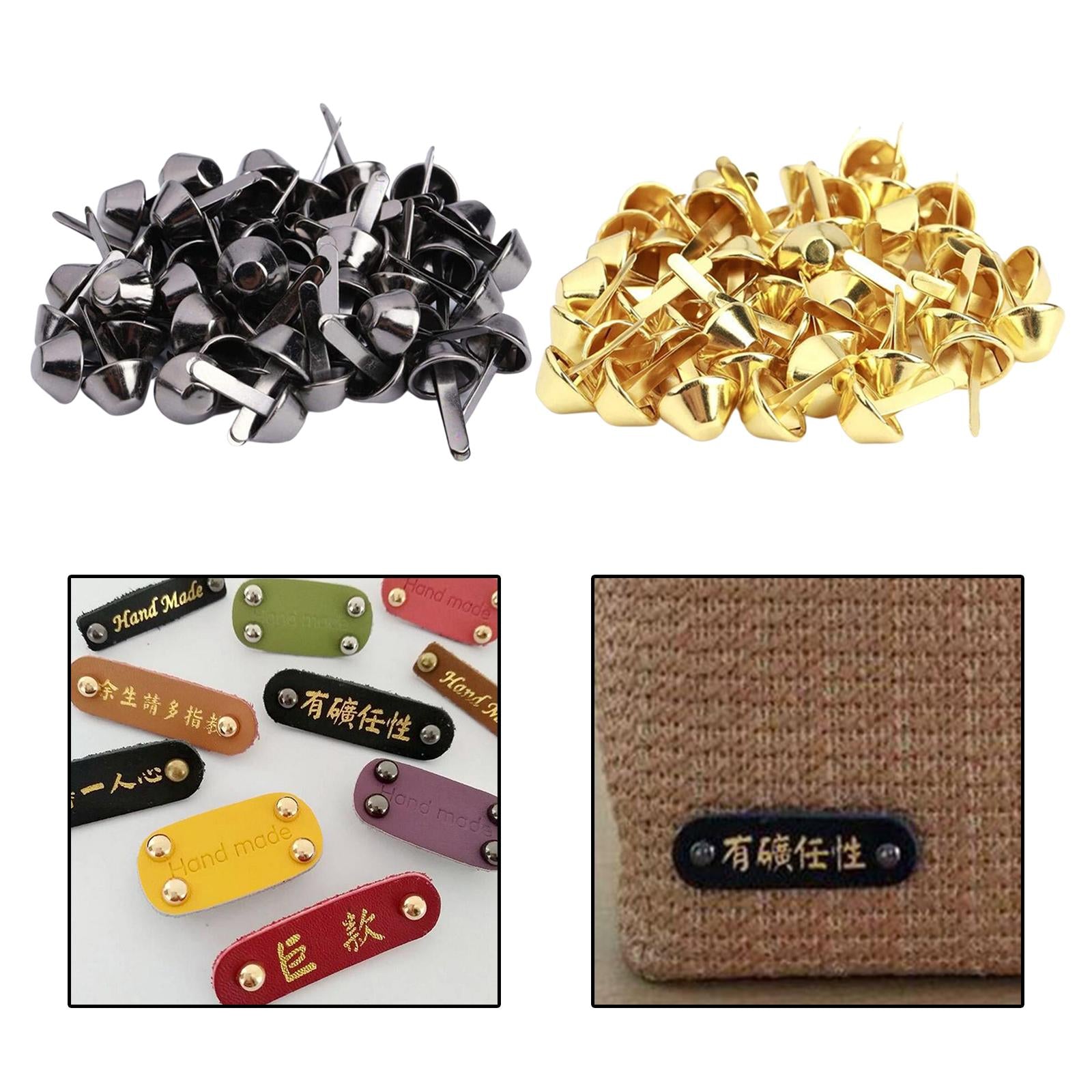 100Pcs Bag Feet Rivet Studs Spikes Cone Bottom Studs Bag Accessories 12mm Gold