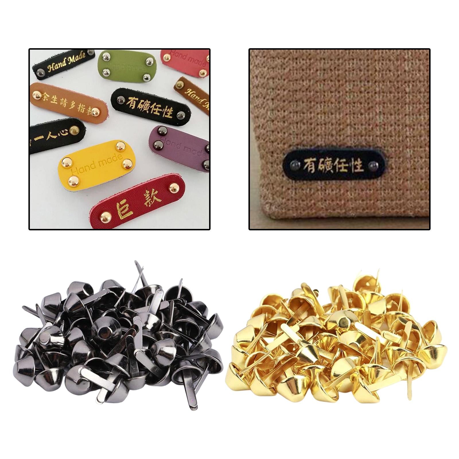 100Pcs Bag Feet Rivet Studs Spikes Cone Bottom Studs Bag Accessories 12mm Gold