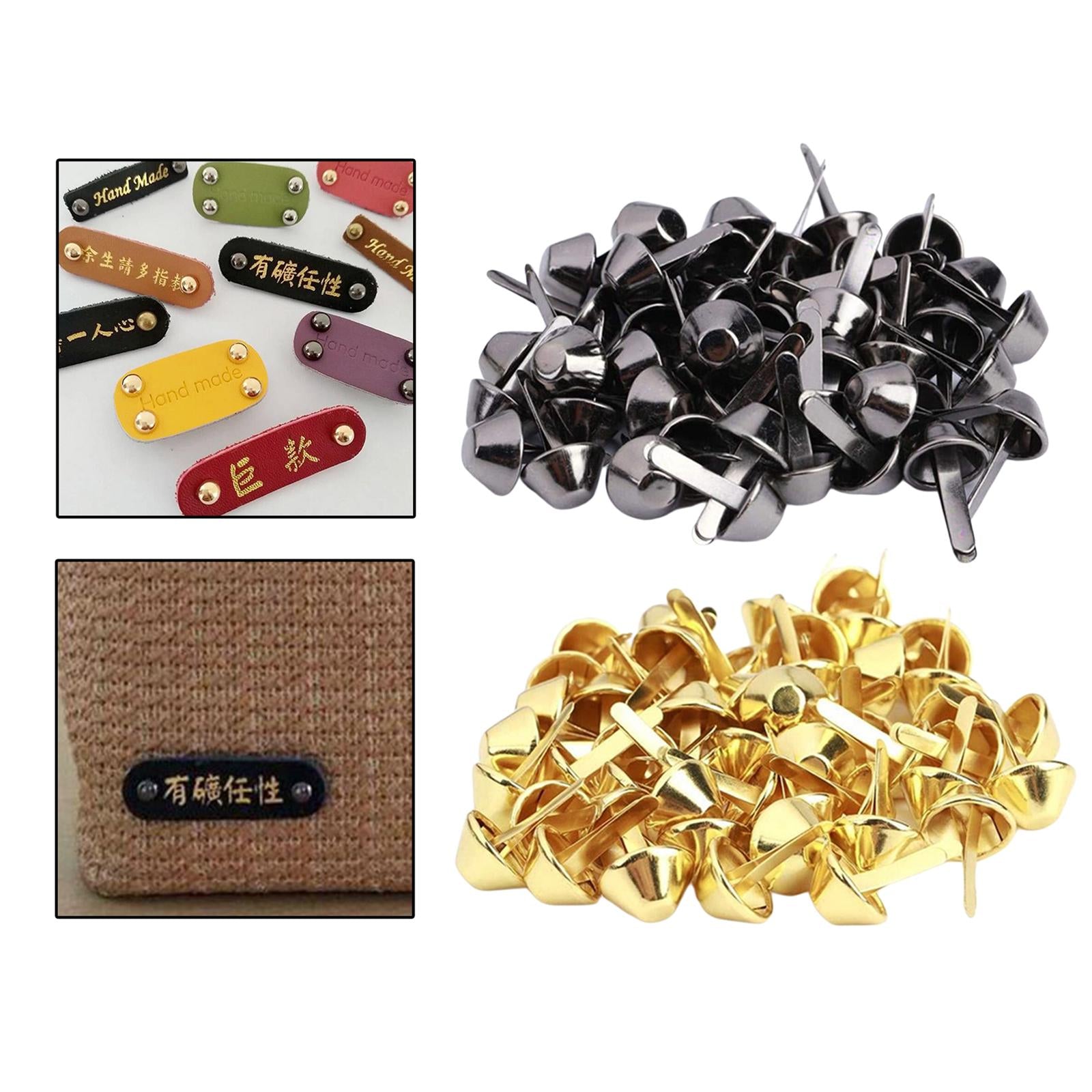 100Pcs Bag Feet Rivet Studs Spikes Cone Bottom Studs Bag Accessories 12mm Gold