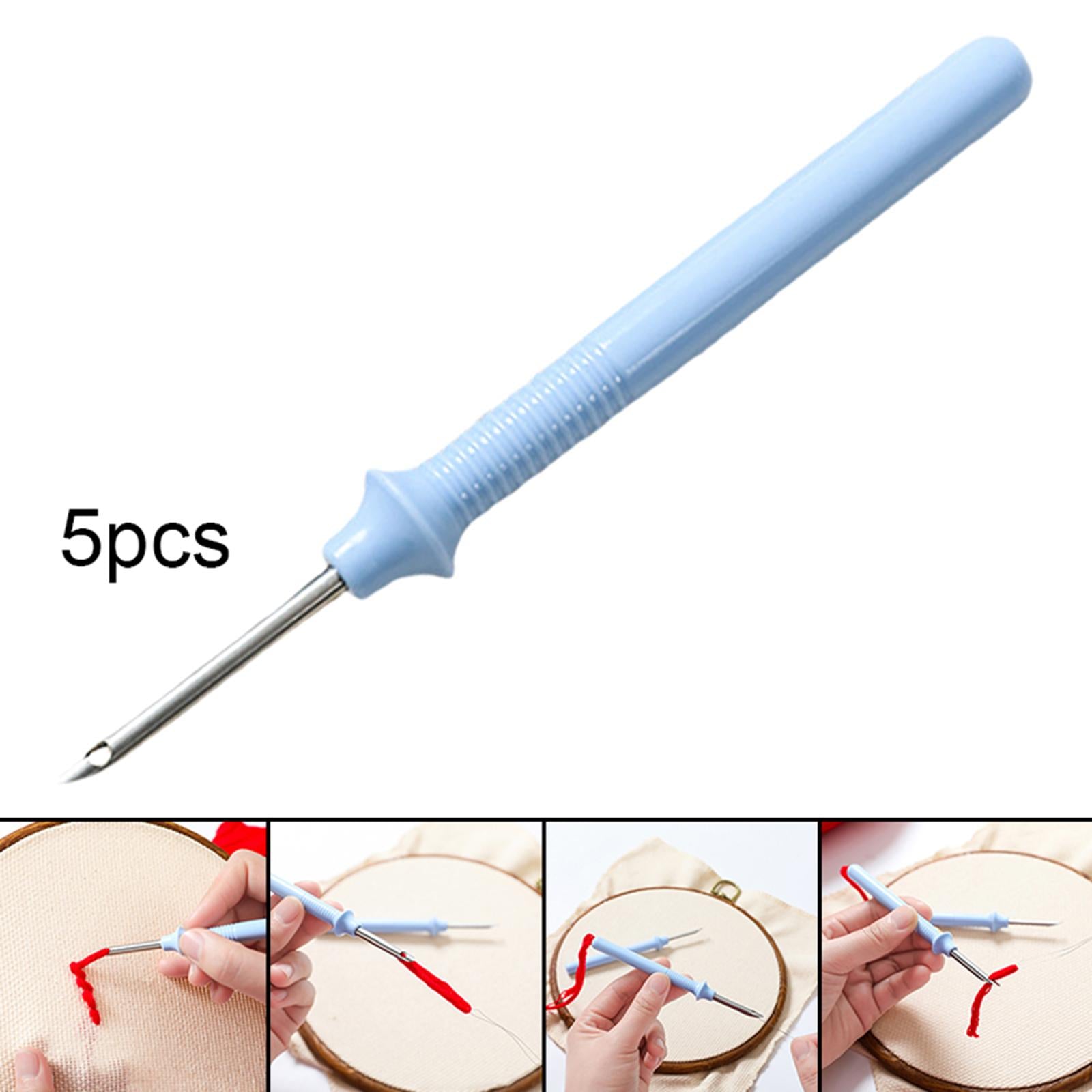 5x Punch Needle Embroidery Pen Set Weaving Cross Stitch Sewing 0.3cm Head