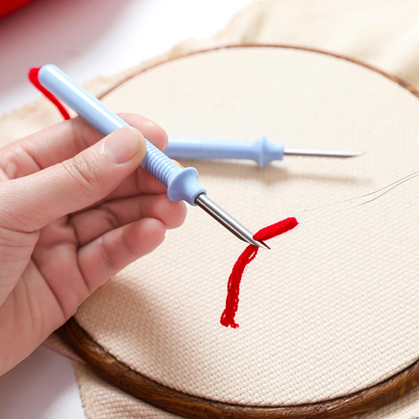 5x Punch Needle Embroidery Pen Set Weaving Cross Stitch Sewing 0.5cm Head