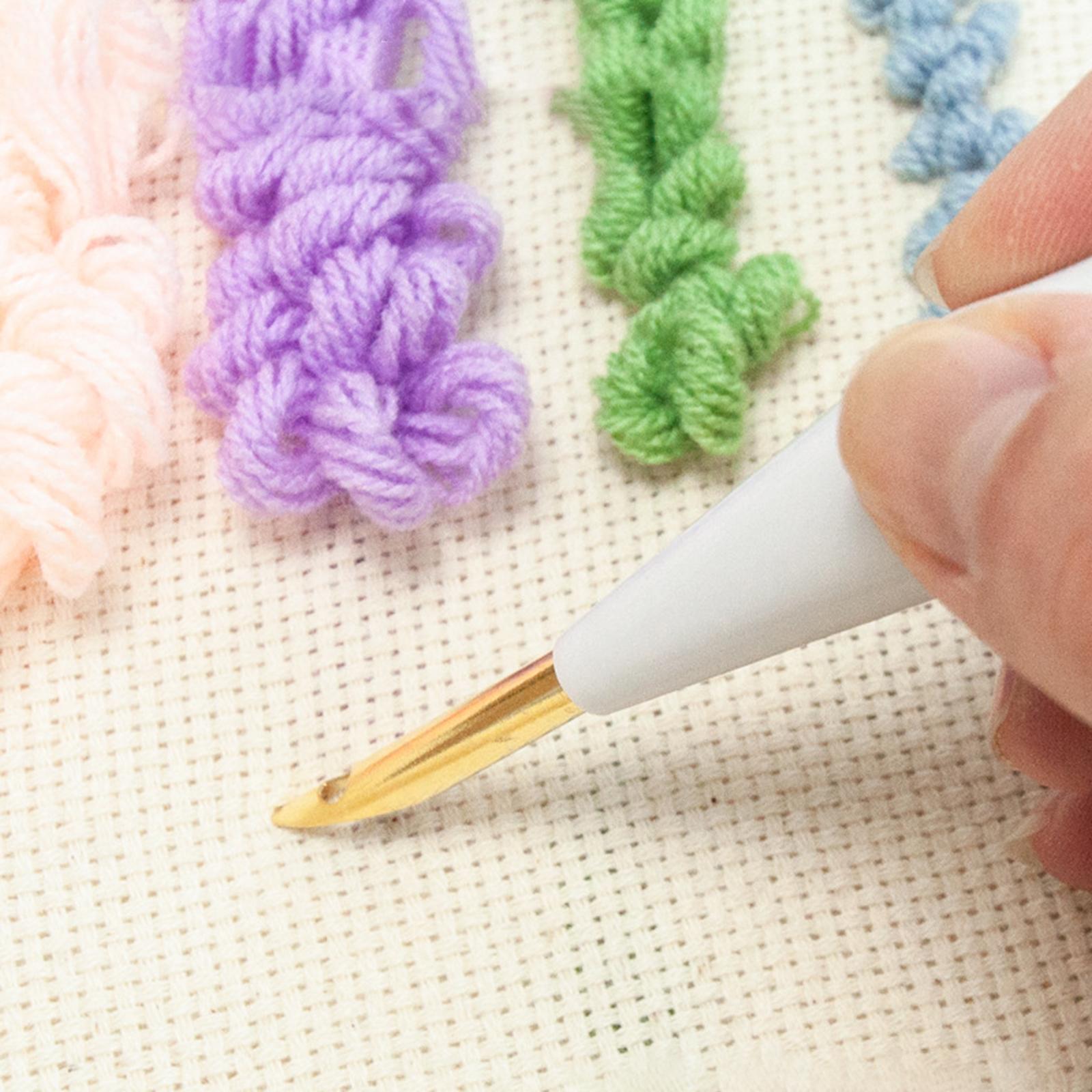 Big Eye Punch Needle Stitching DIY Weaving Wool Felting Supplies Sewing