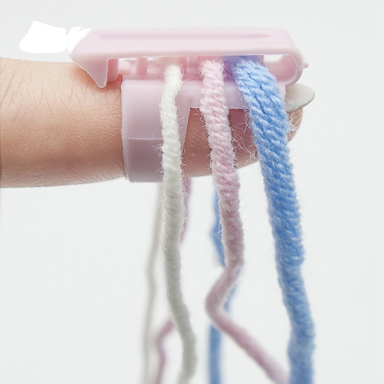 4x Yarn Guide Thimble Sweater Wool Knitting Tool Plastic Sewing Accessories
