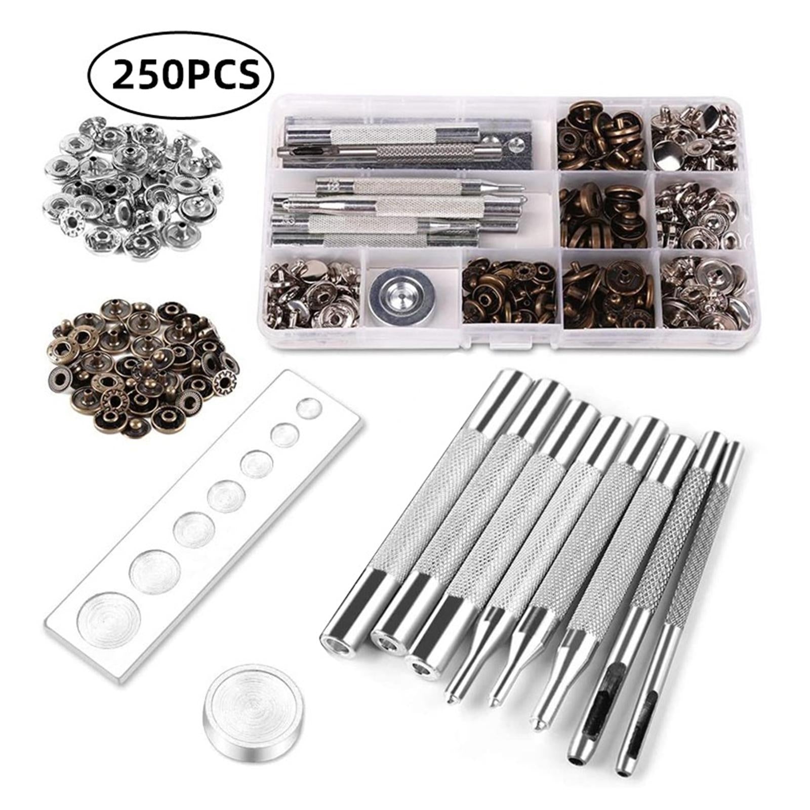 Leather Snap Fasteners Kit Press Studs Snaps Buttons for Bag Crafting copper