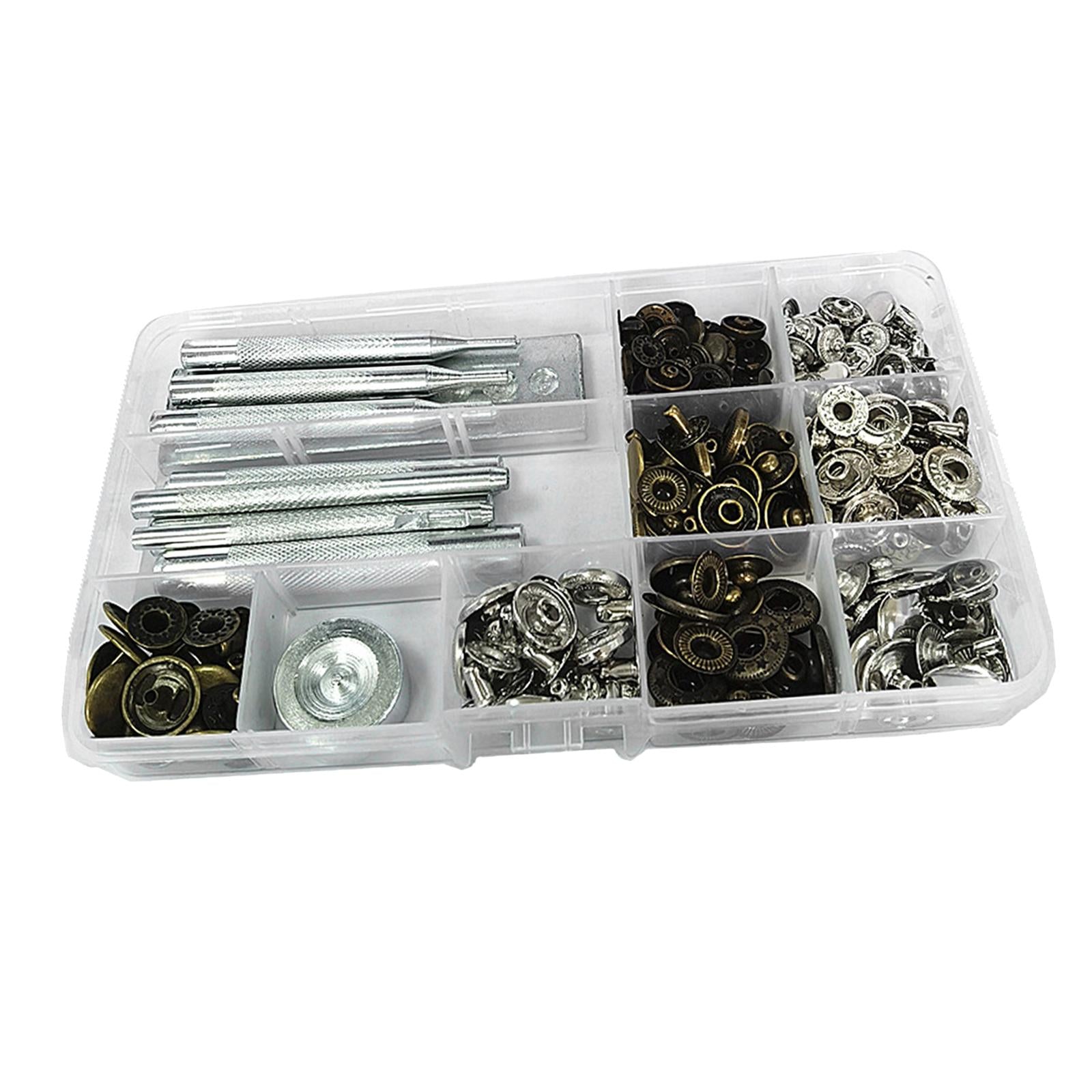 Leather Snap Fasteners Kit Press Studs Snaps Buttons for Bag Crafting copper
