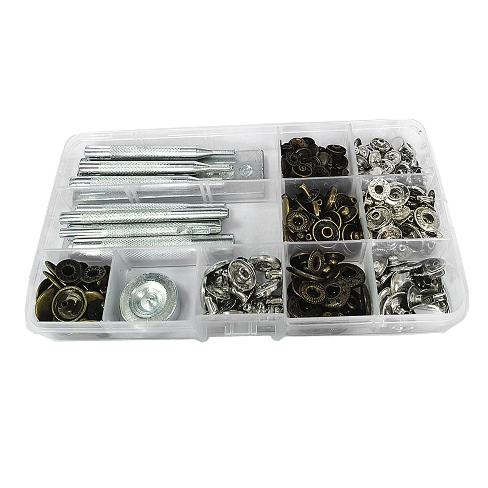 Leather Snap Fasteners Kit Press Studs Snaps Buttons for Bag Crafting copper