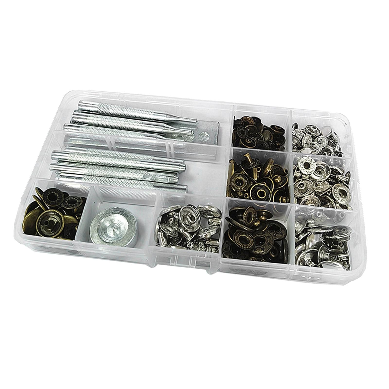 Leather Snap Fasteners Kit Press Studs Snaps Buttons for Bag Crafting copper