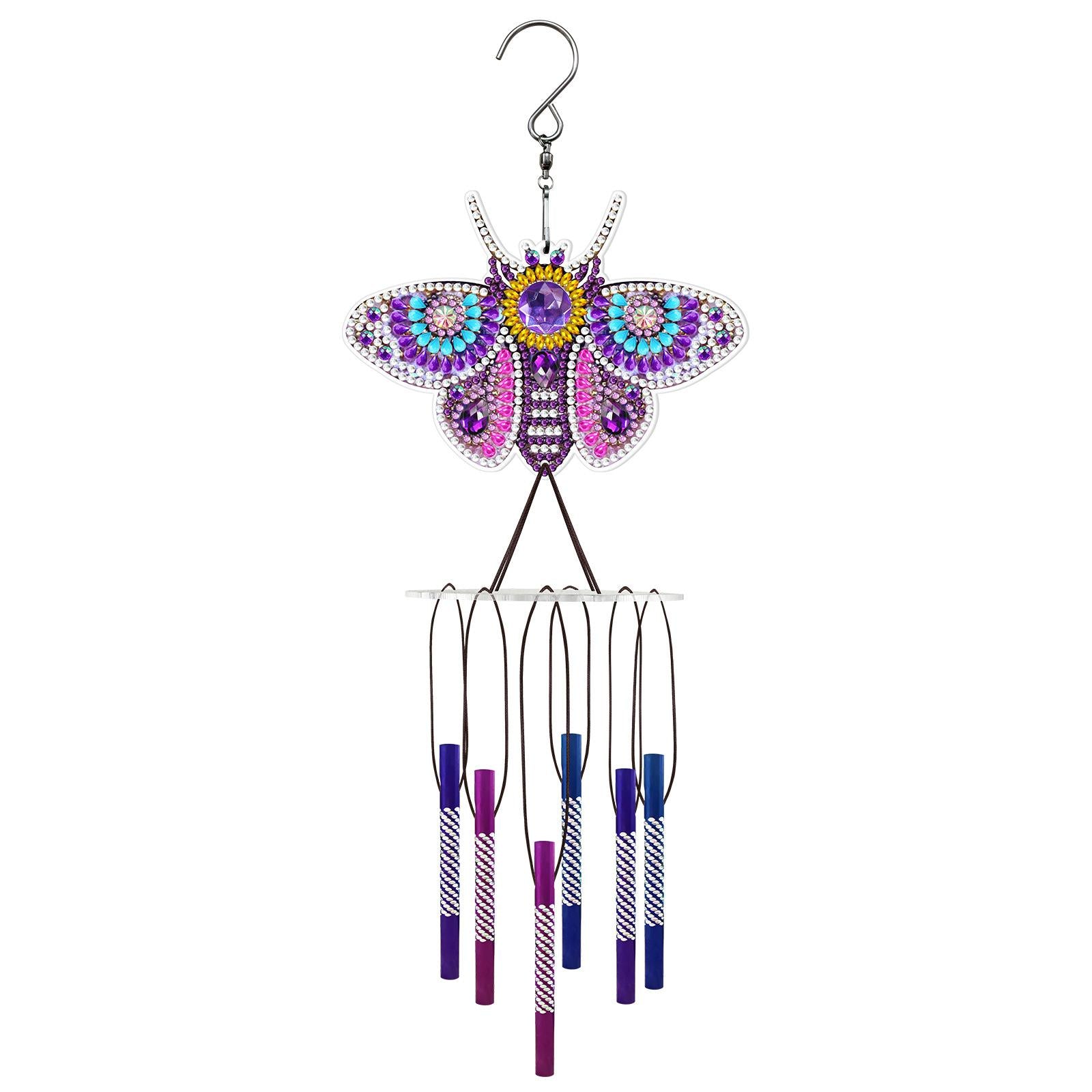 Diamond Painting Wind Chime Crystal Paint by Number Crafts Decor Purple