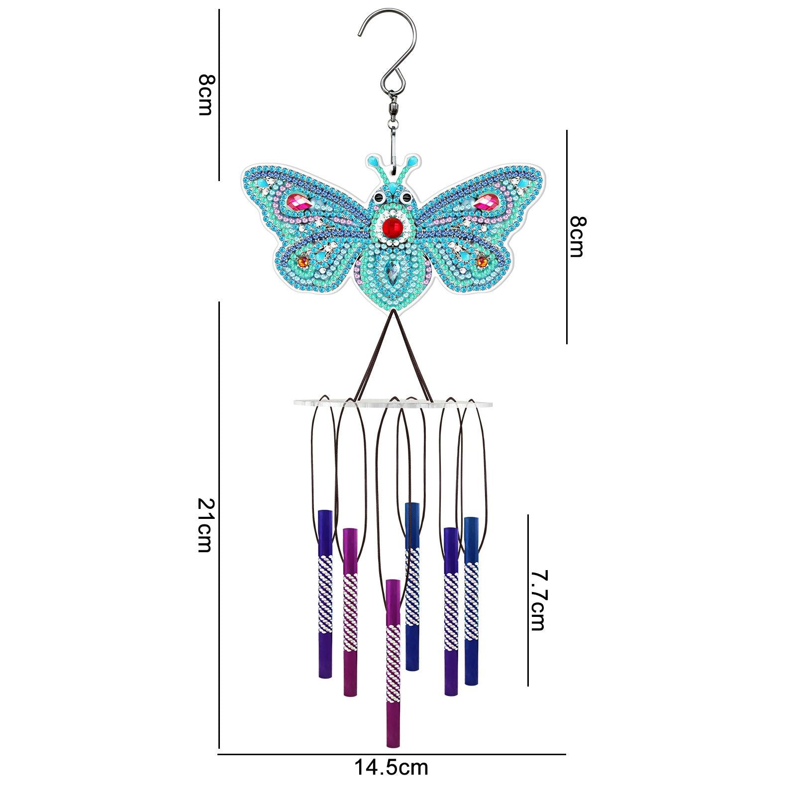 Diamond Painting Wind Chime Crystal Paint by Number Crafts Decor Light blue