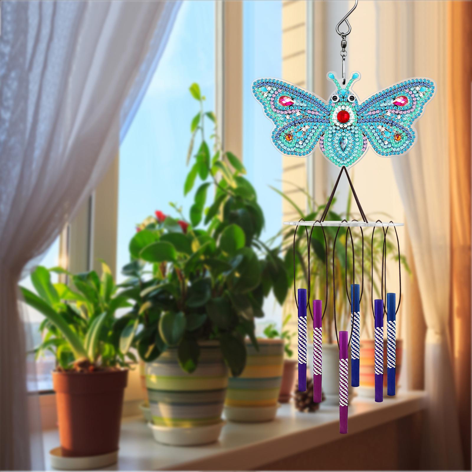 Diamond Painting Wind Chime Crystal Paint by Number Crafts Decor Light blue