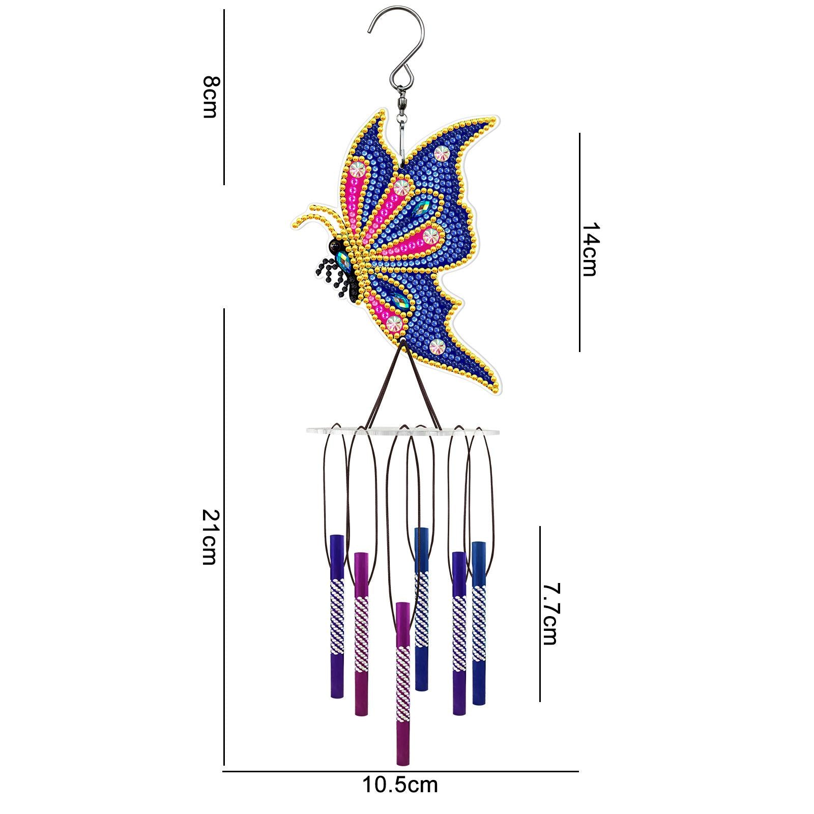 Diamond Painting Wind Chime Crystal Paint by Number Crafts Decor Dark blue