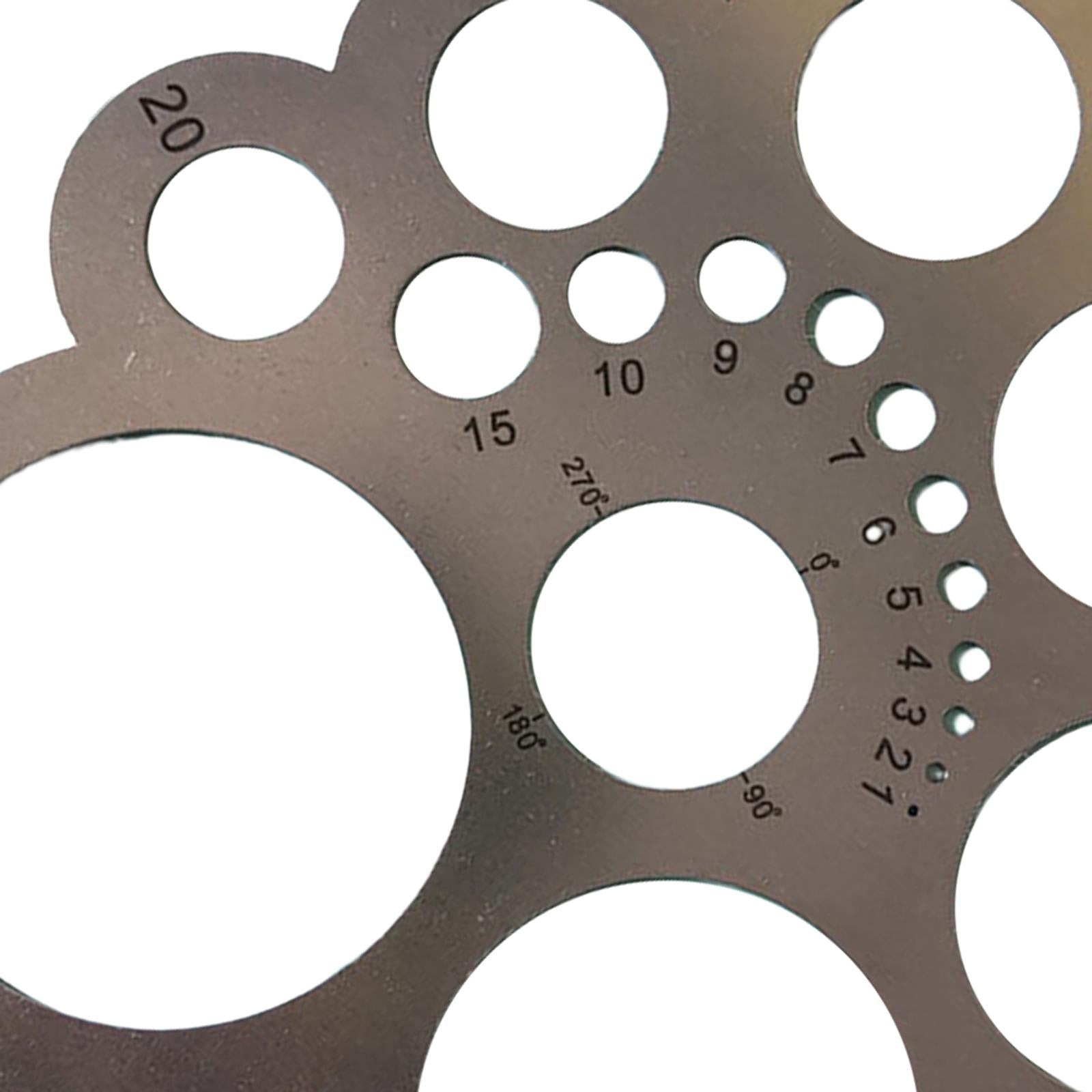 Steel Leather Corner Cutting Ruler Circles Guide DIY for Worker Craft Tool
