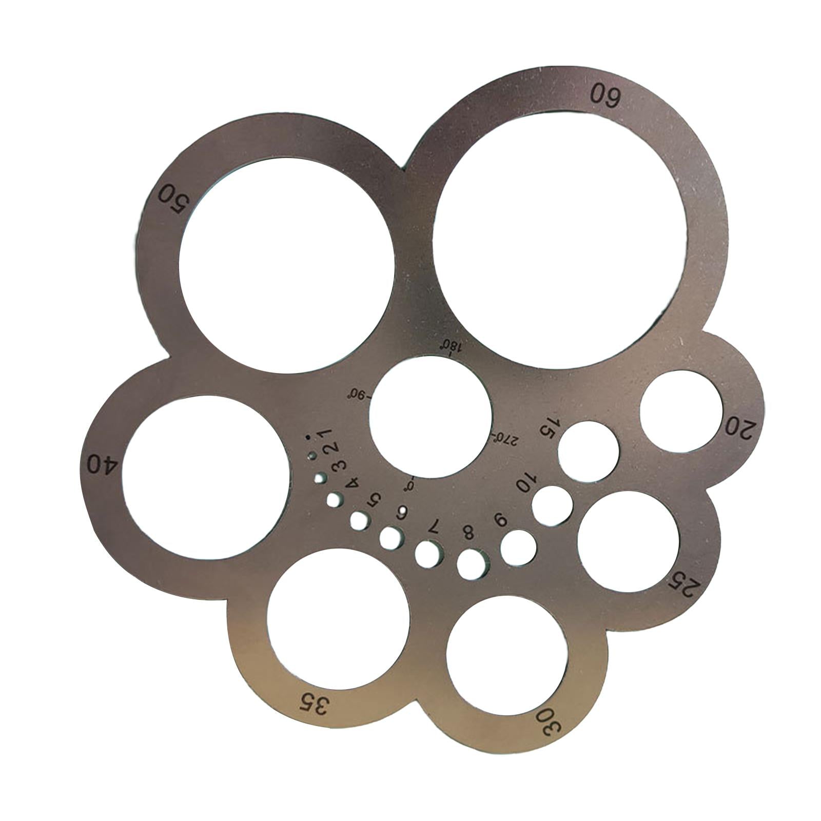 Steel Leather Corner Cutting Ruler Circles Guide DIY for Worker Craft Tool