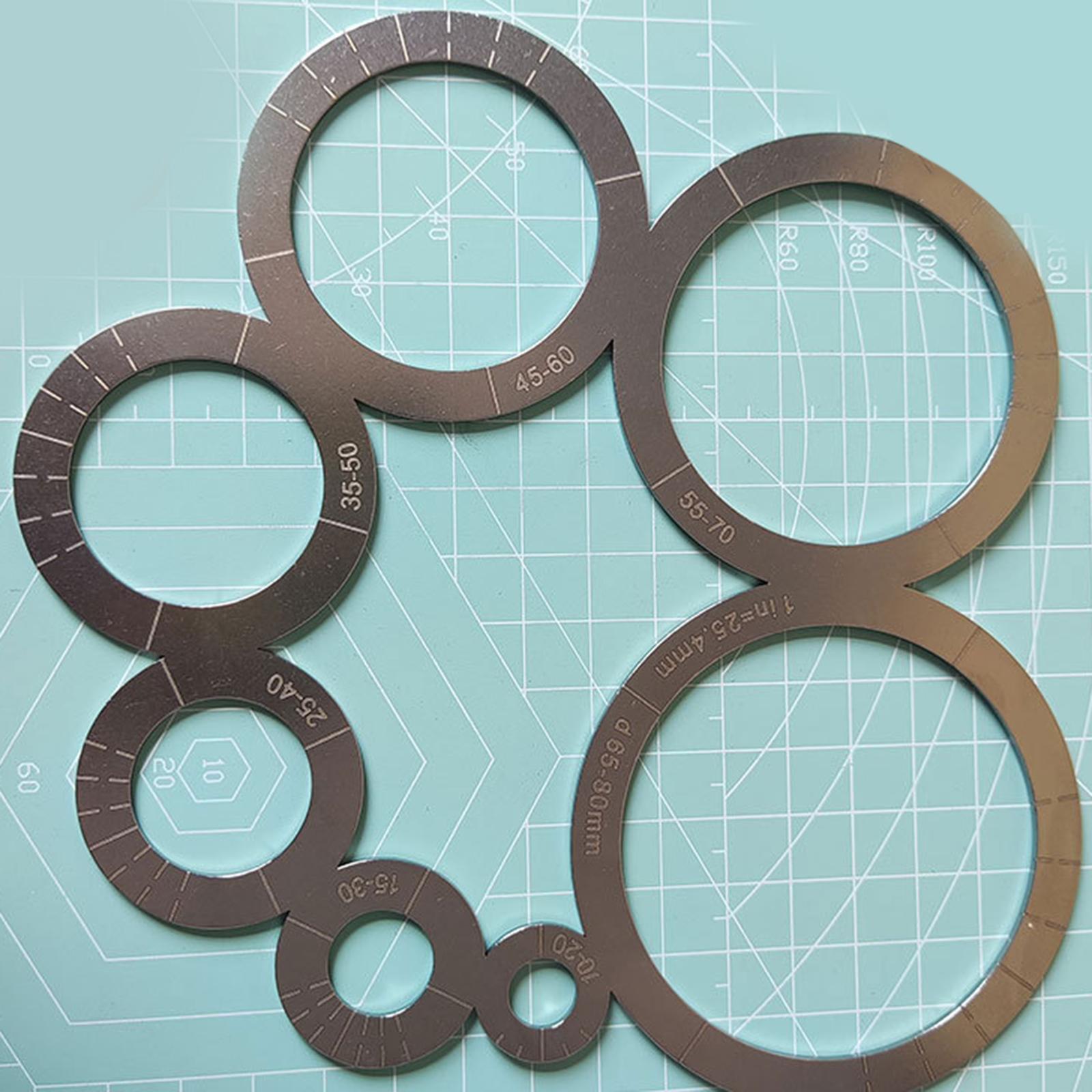 Leather Corner Cutting Ruler Metal Circle Templates DIY Tool Leather Crafts