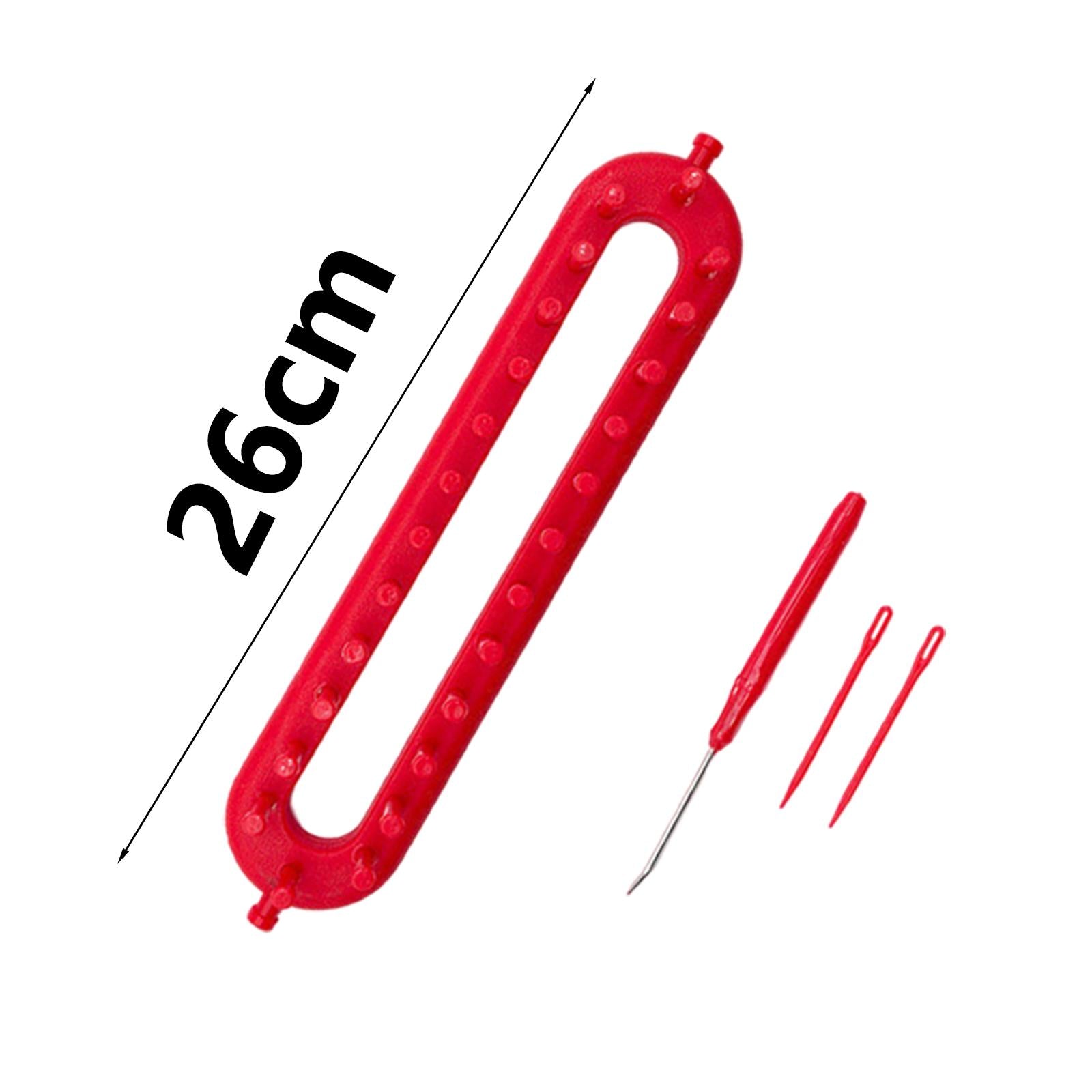 Knitting Loom Kit Sewing Tools Weaving Handmade Knitter Red 10.2inch