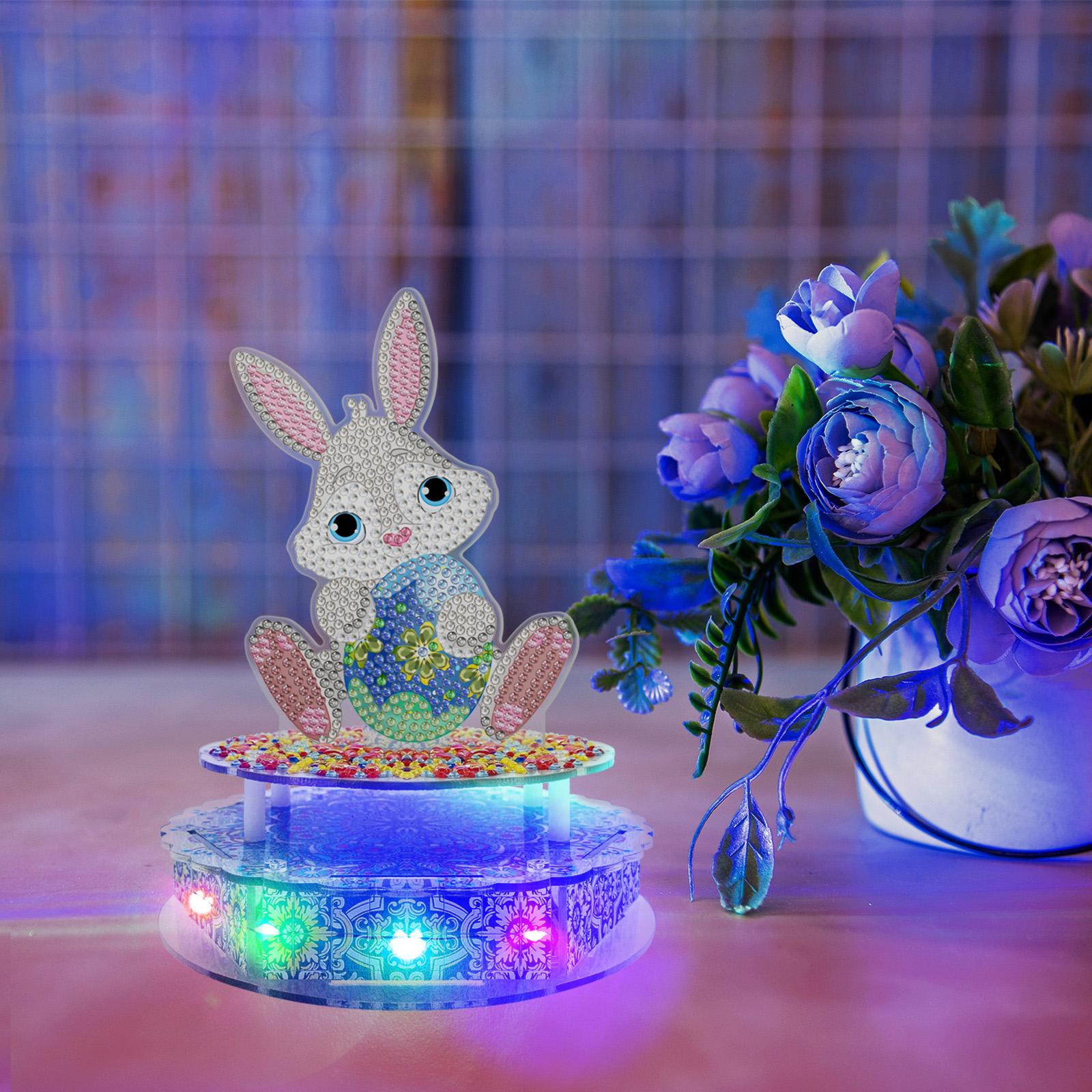 Easter Bunny Diamond Embroidery Music Box for Kids Room Decoration Bunny A