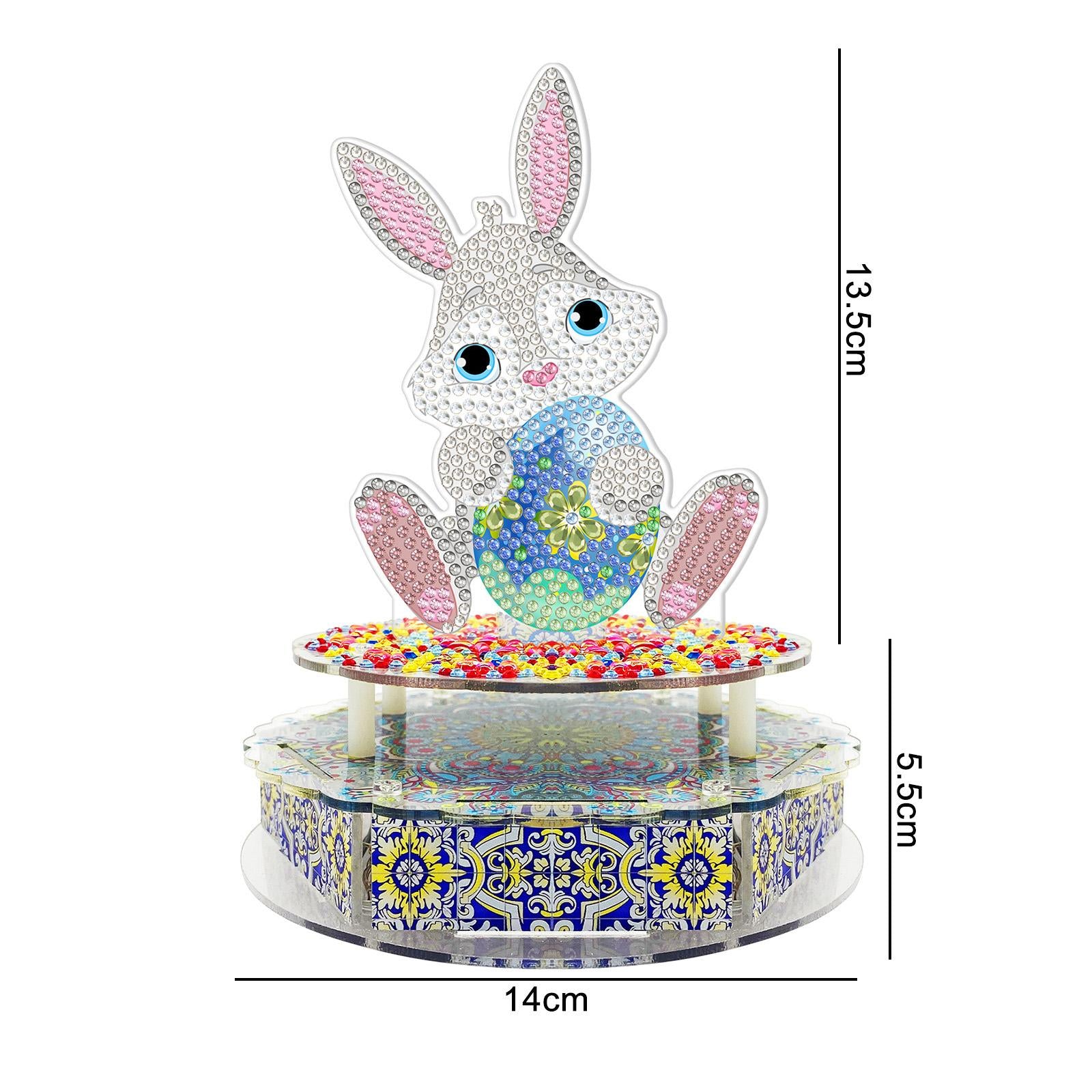 Easter Bunny Diamond Embroidery Music Box for Kids Room Decoration Bunny A