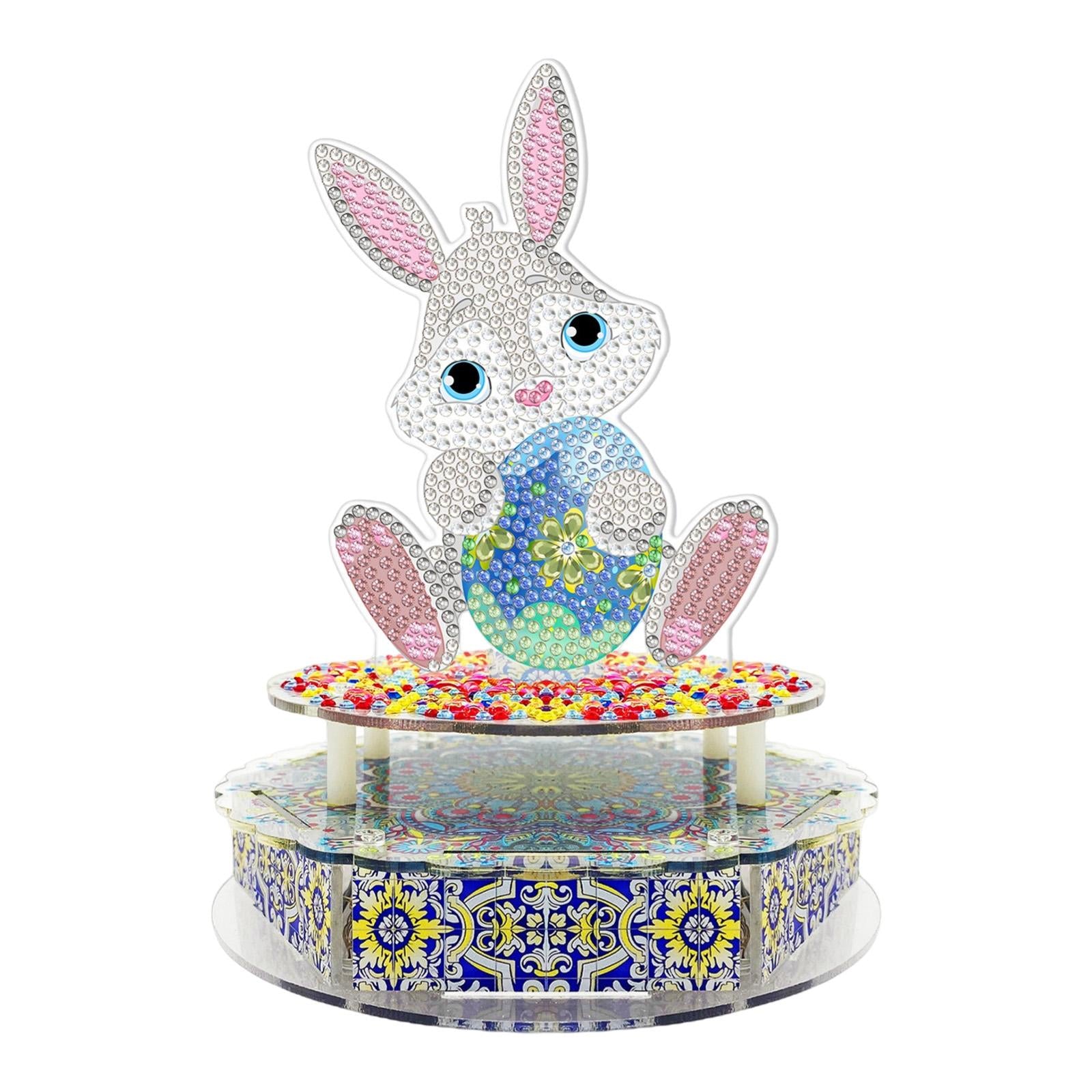 Easter Bunny Diamond Embroidery Music Box for Kids Room Decoration Bunny A