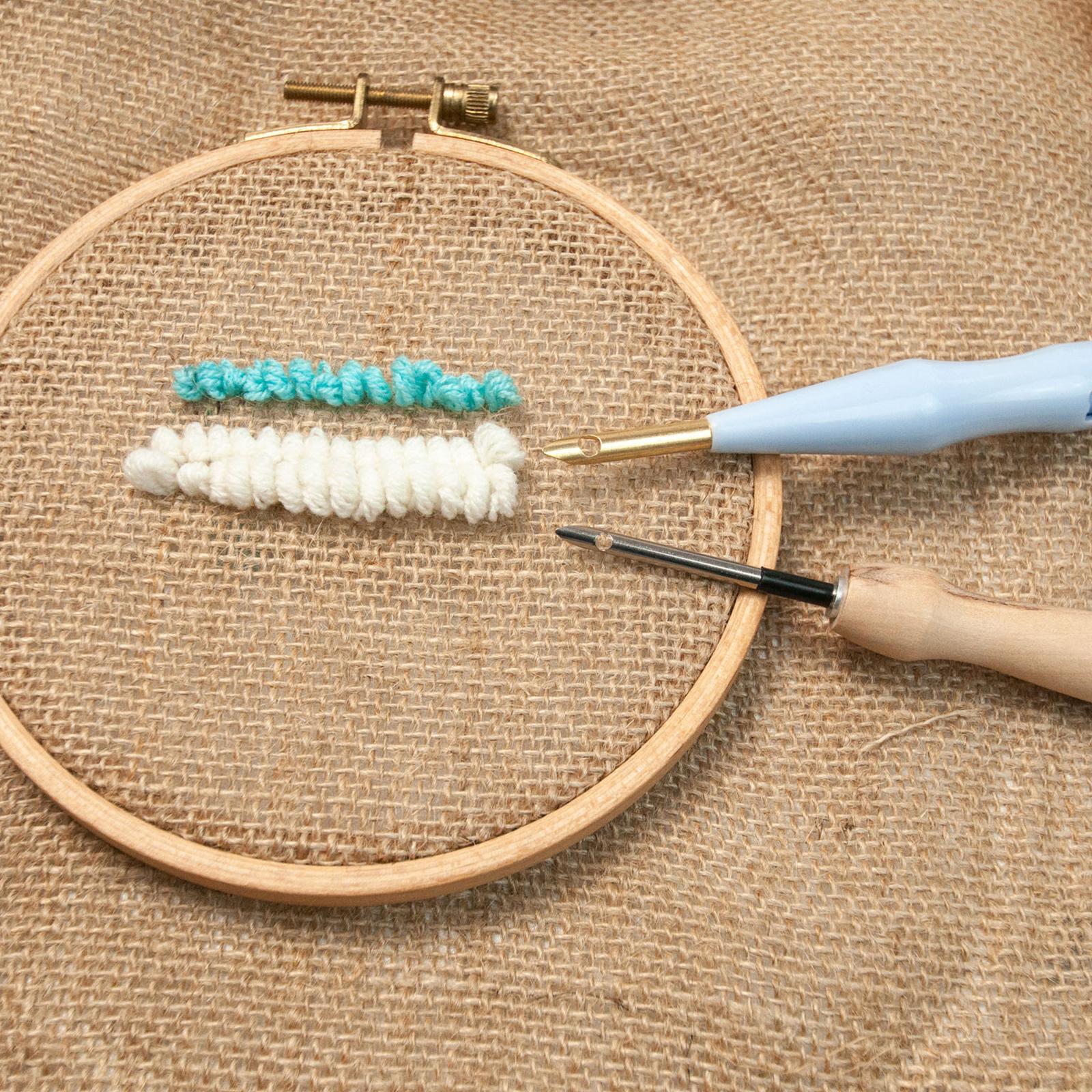 Needle Fabric Linen Cloth Stitch Monks Cloth for Punch Needle Rug Tufting A