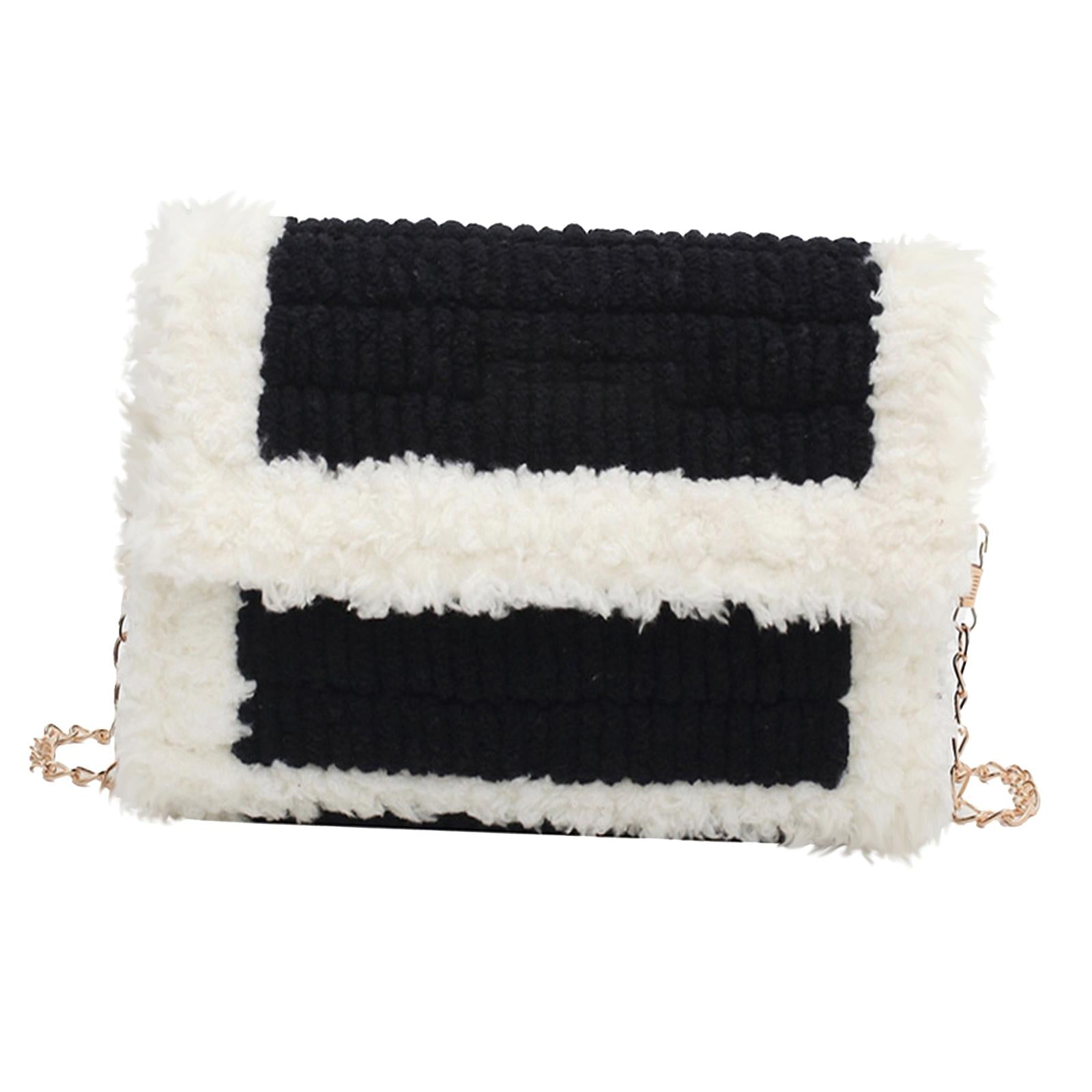 Bag Making Kit with Chain Plastic Mesh Template Handmade Gift for Girl Black