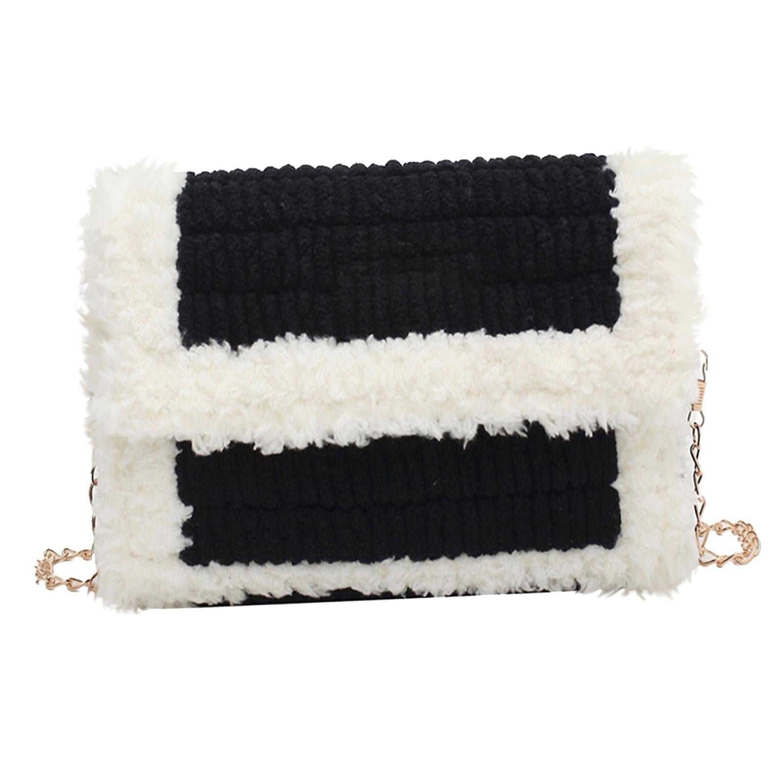 Bag Making Kit with Chain Plastic Mesh Template Handmade Gift for Girl Black