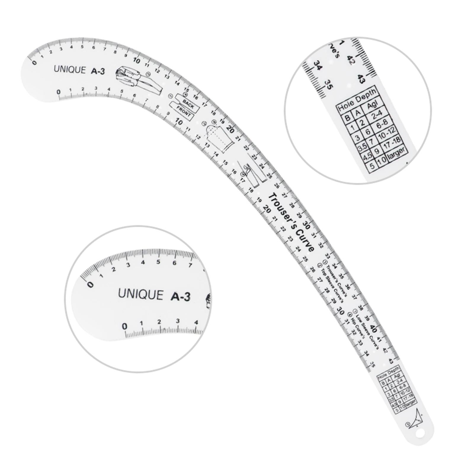 7 Pieces Sewing Ruler Craft Clothing Accessories Needlework for Tailor