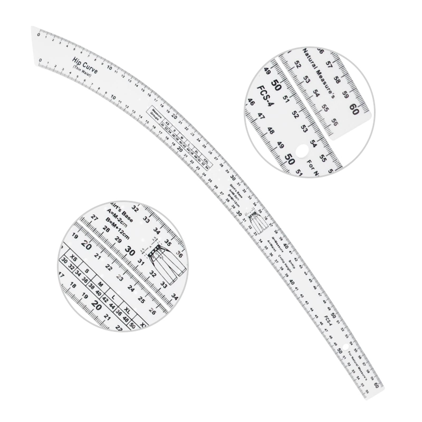 7 Pieces Sewing Ruler Craft Clothing Accessories Needlework for Tailor