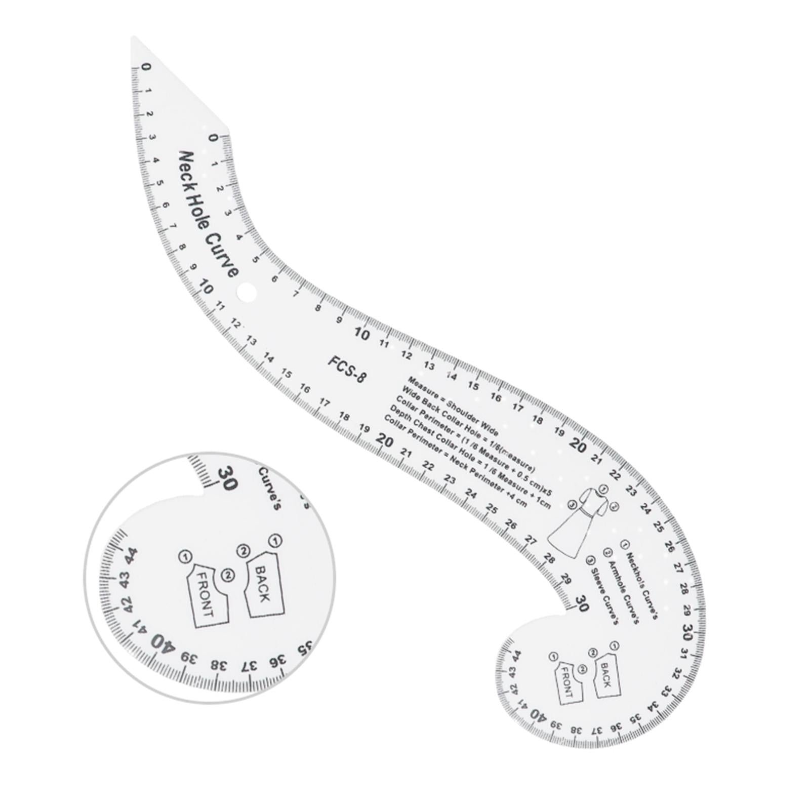 7 Pieces Sewing Ruler Craft Clothing Accessories Needlework for Tailor