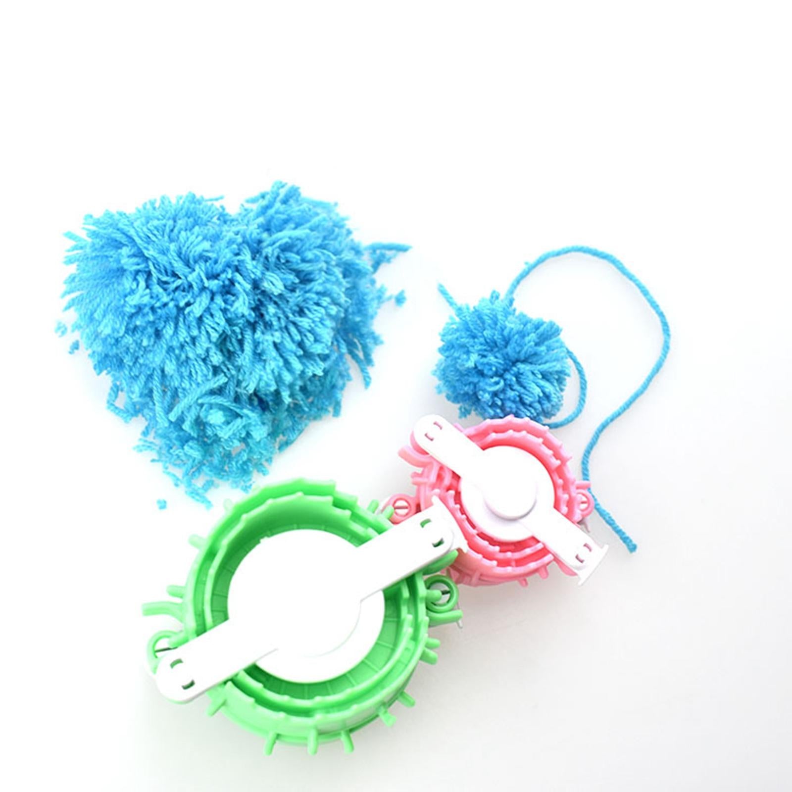 2 Size Pompom Maker Fluff Ball DIY Tool Weaver Needle Knitting Craft