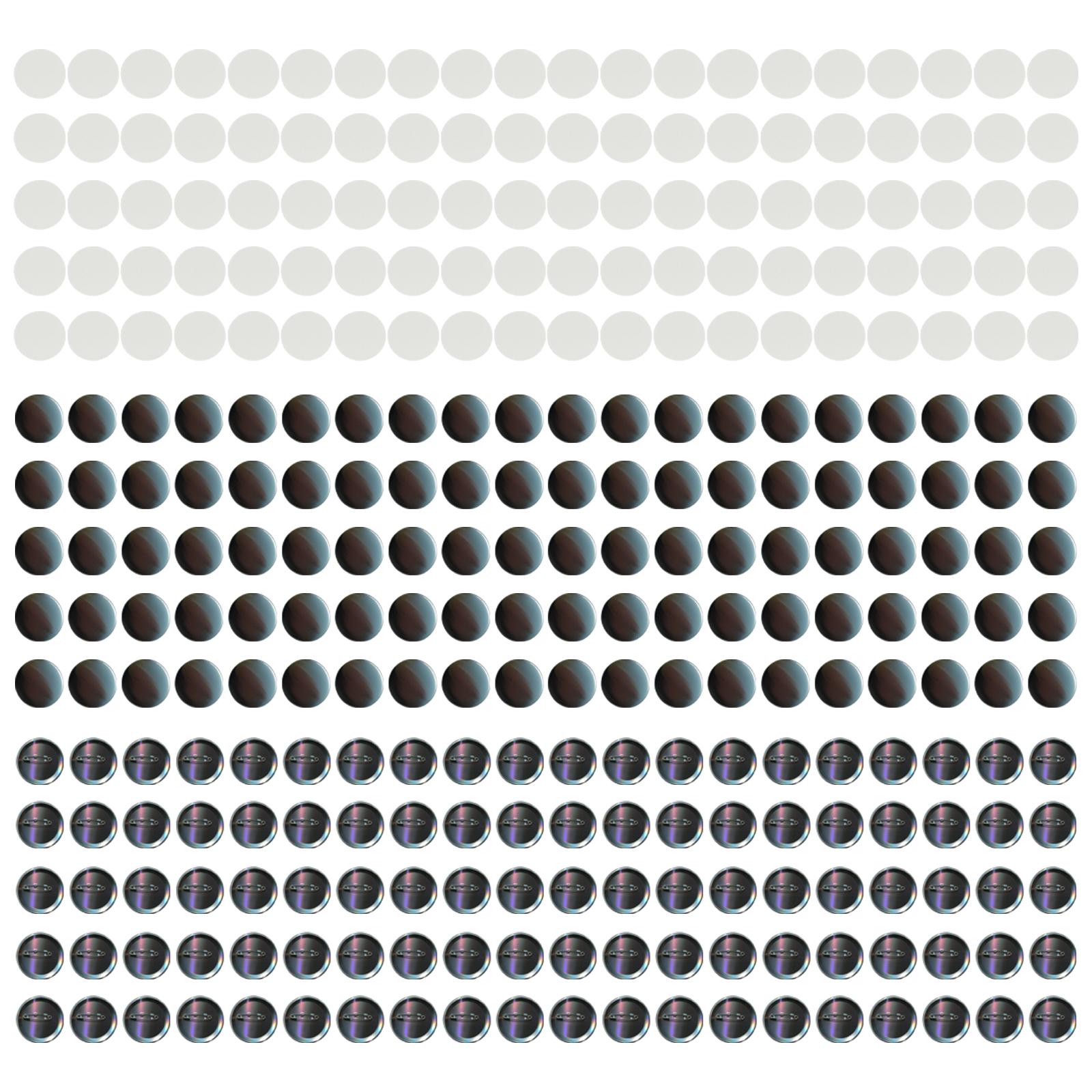 100 Pack Set Badge Button 58mm Round Parts for Crafts Making DIY Kids Arts