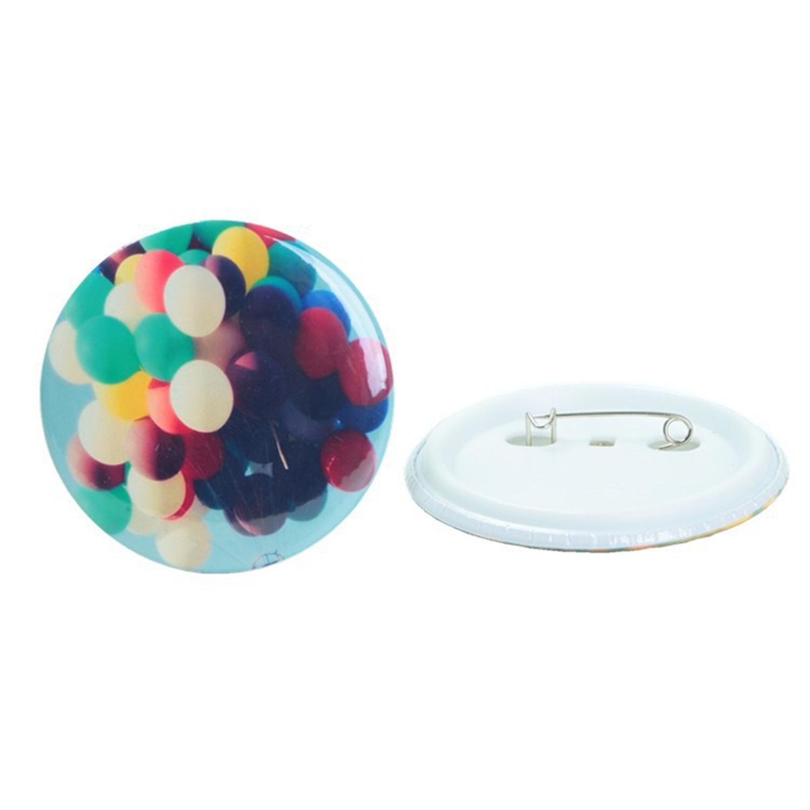 100 Pack Set Badge Button 58mm Round Parts for Crafts Making DIY Kids Arts