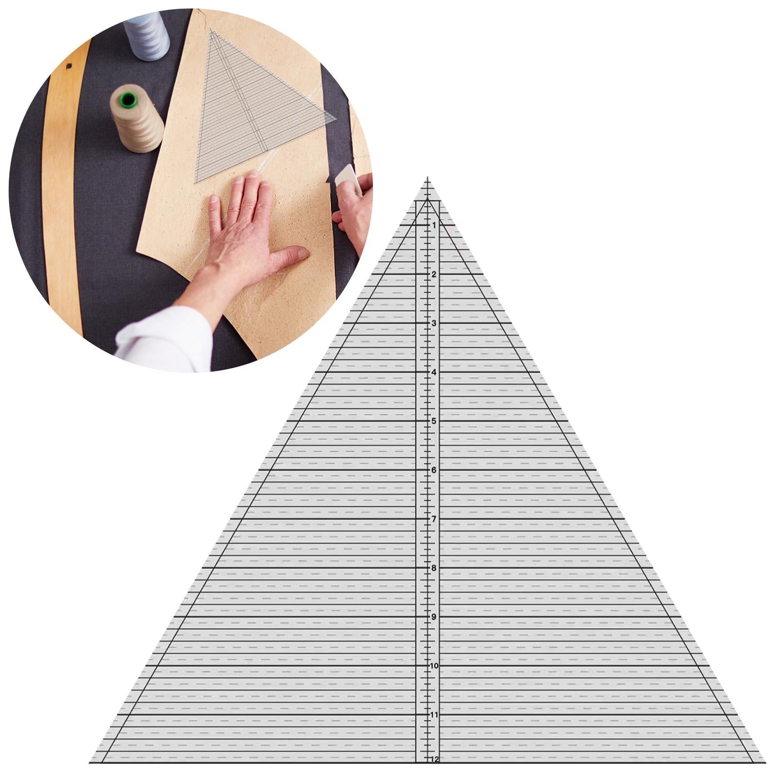 Clear Patchwork Template Cutting Quilting Ruler Tracing Tools 13.85x12inch