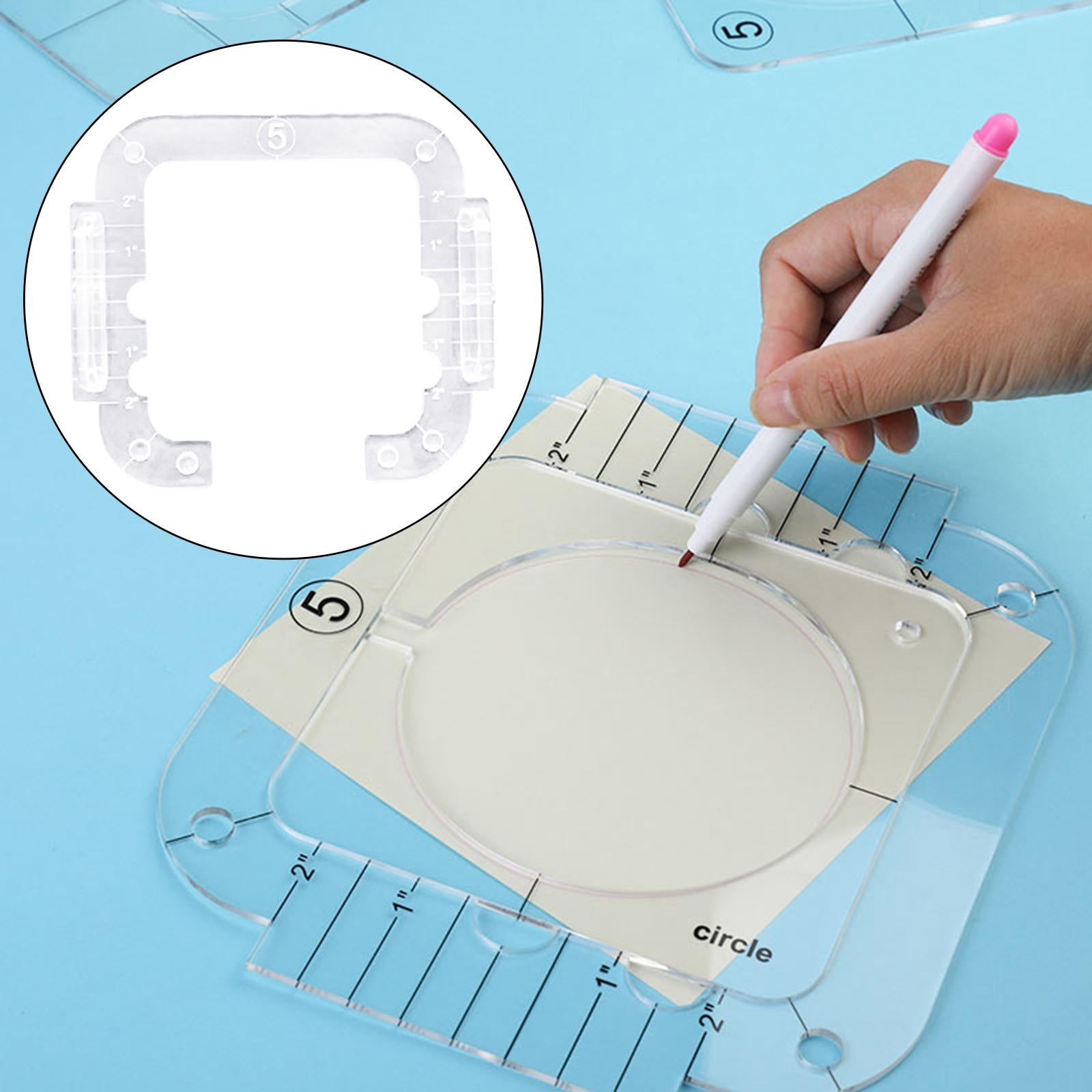 Free Motion Quilting Template Ruler Frame Drawing DIY Tracing Tools