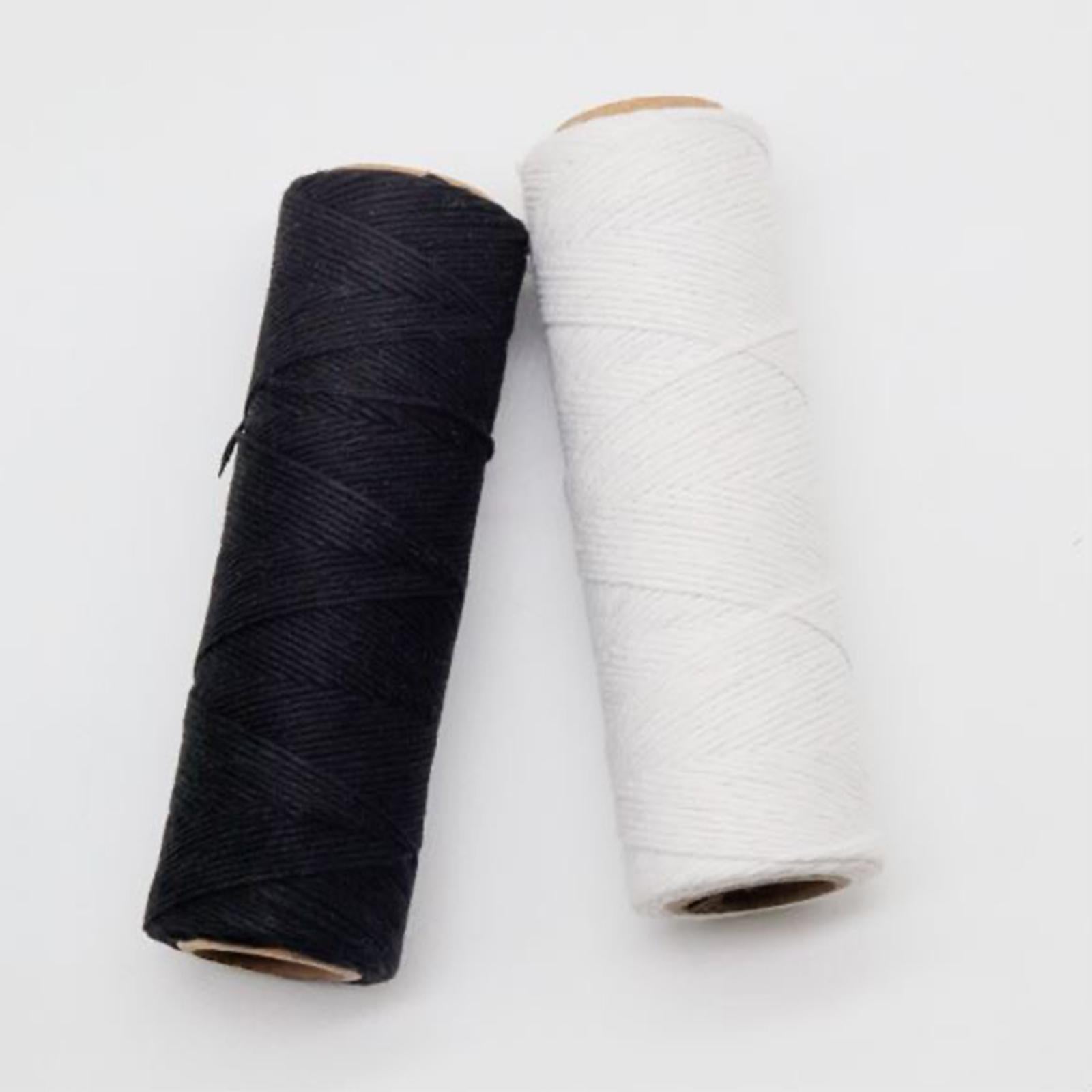 2Pcs Weaving Loom Warp Thread Black White Warping Thread for Carpet Blanket