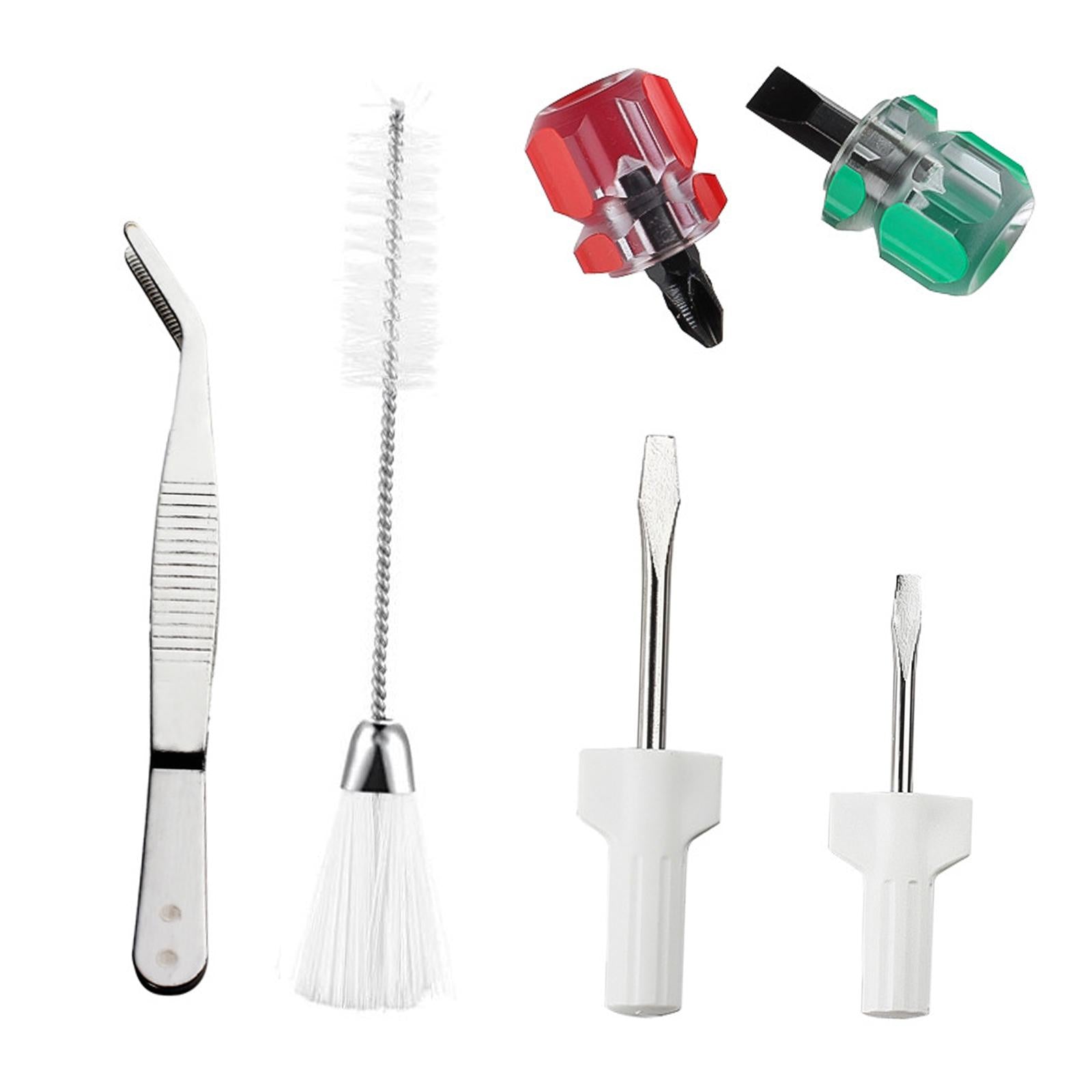 Sewing Machine Cleaning Overlock Cross Head Tweezer Double Headed Lint Brush