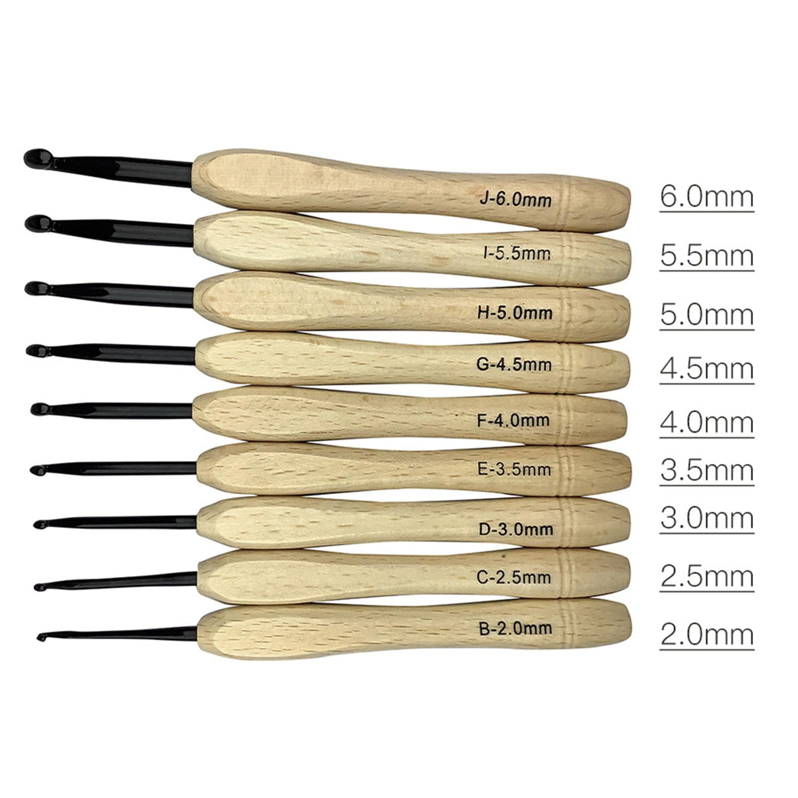 9Pcs Crochet Hooks Yarn Knitting with Bag DIY  Transparent bag packaging