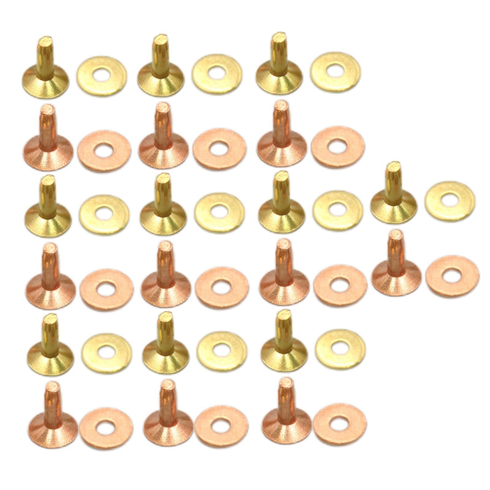 Rivets and Burrs Washers Fastener for DIY Craft Supplies Bridles Belts A