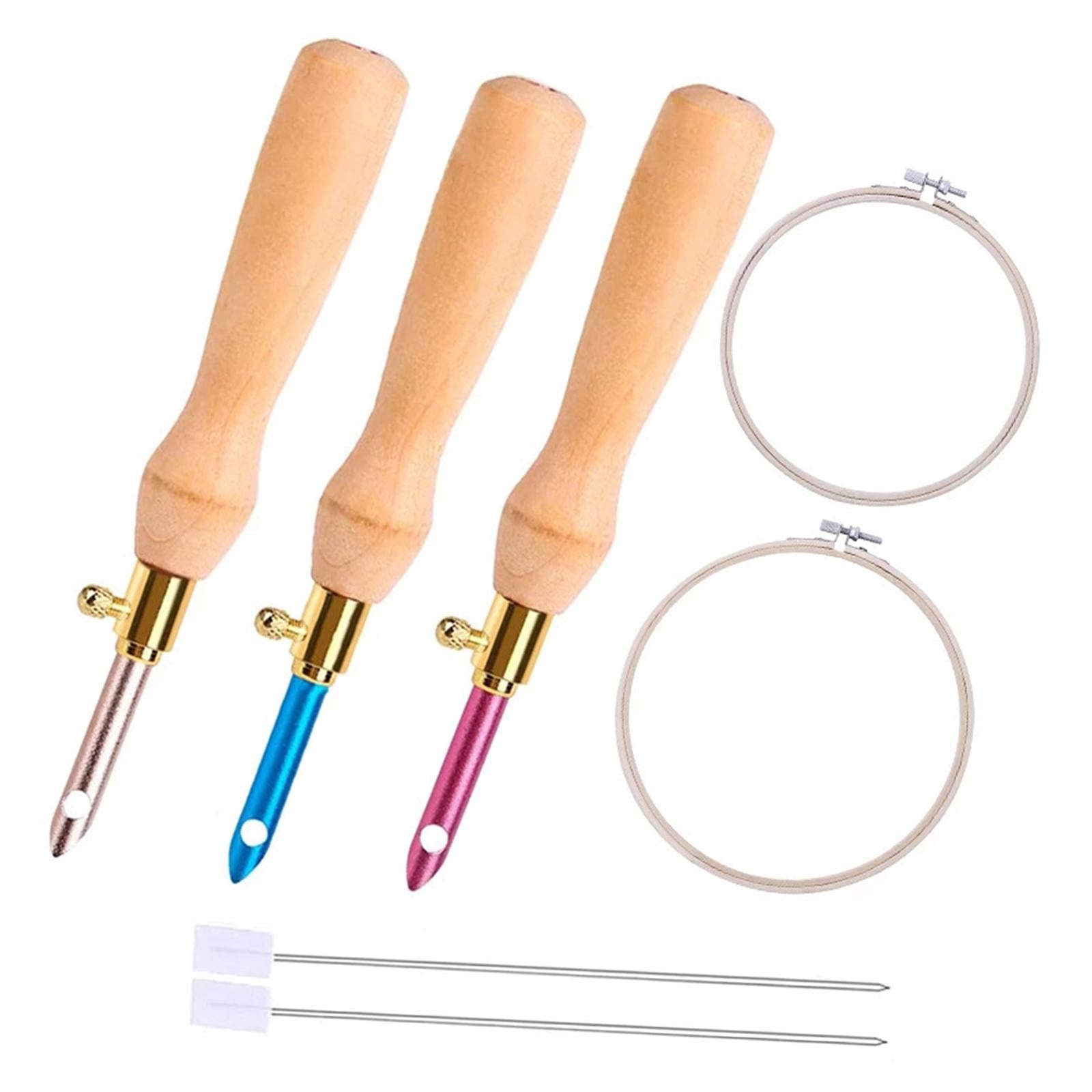 1 Set Embroidery Punch Pen Portable Sewing Craft Needle Kit for Beginners