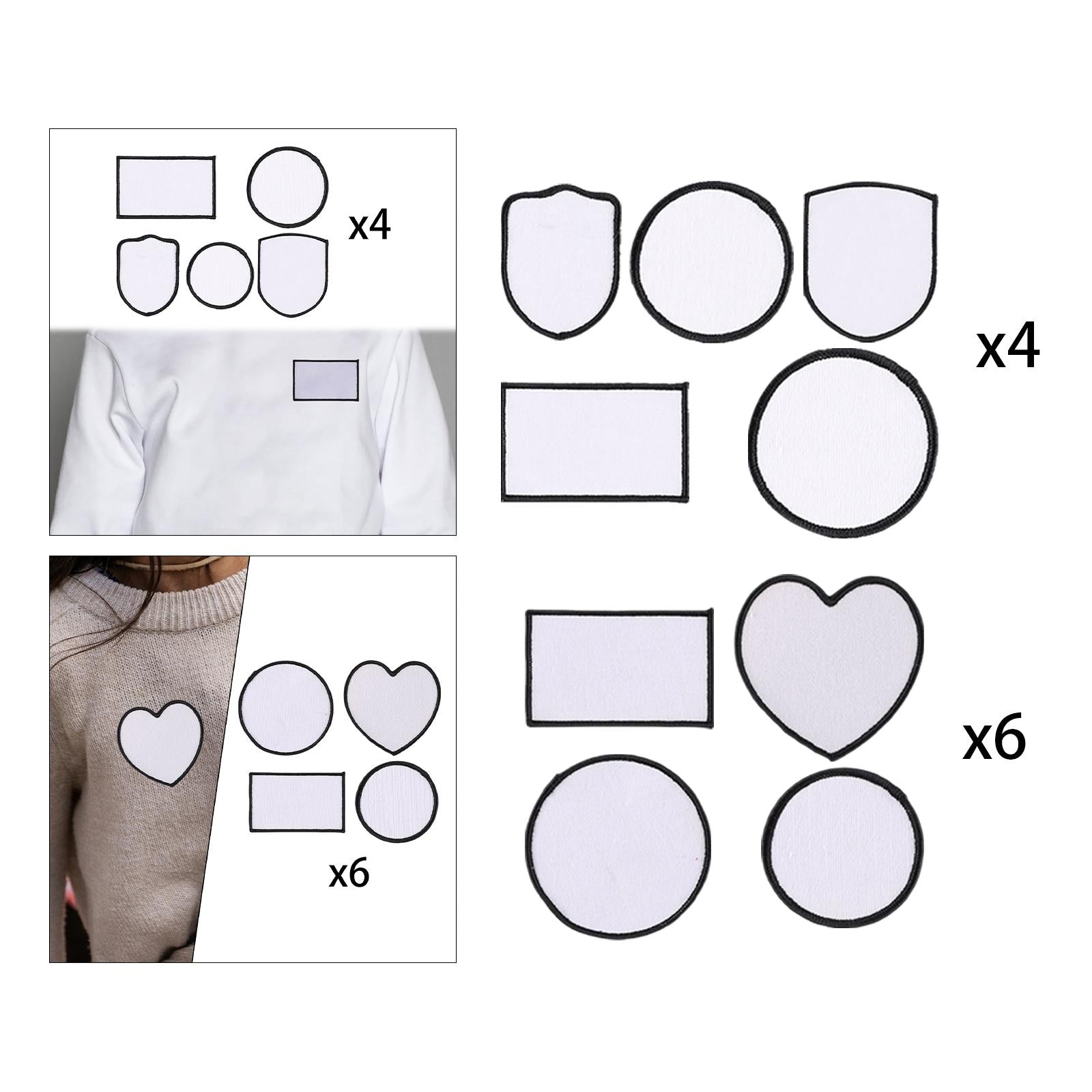 Sublimation Patch Blanks Sew On Iron On Hot Melt Embroidered Armband for Hat A Set