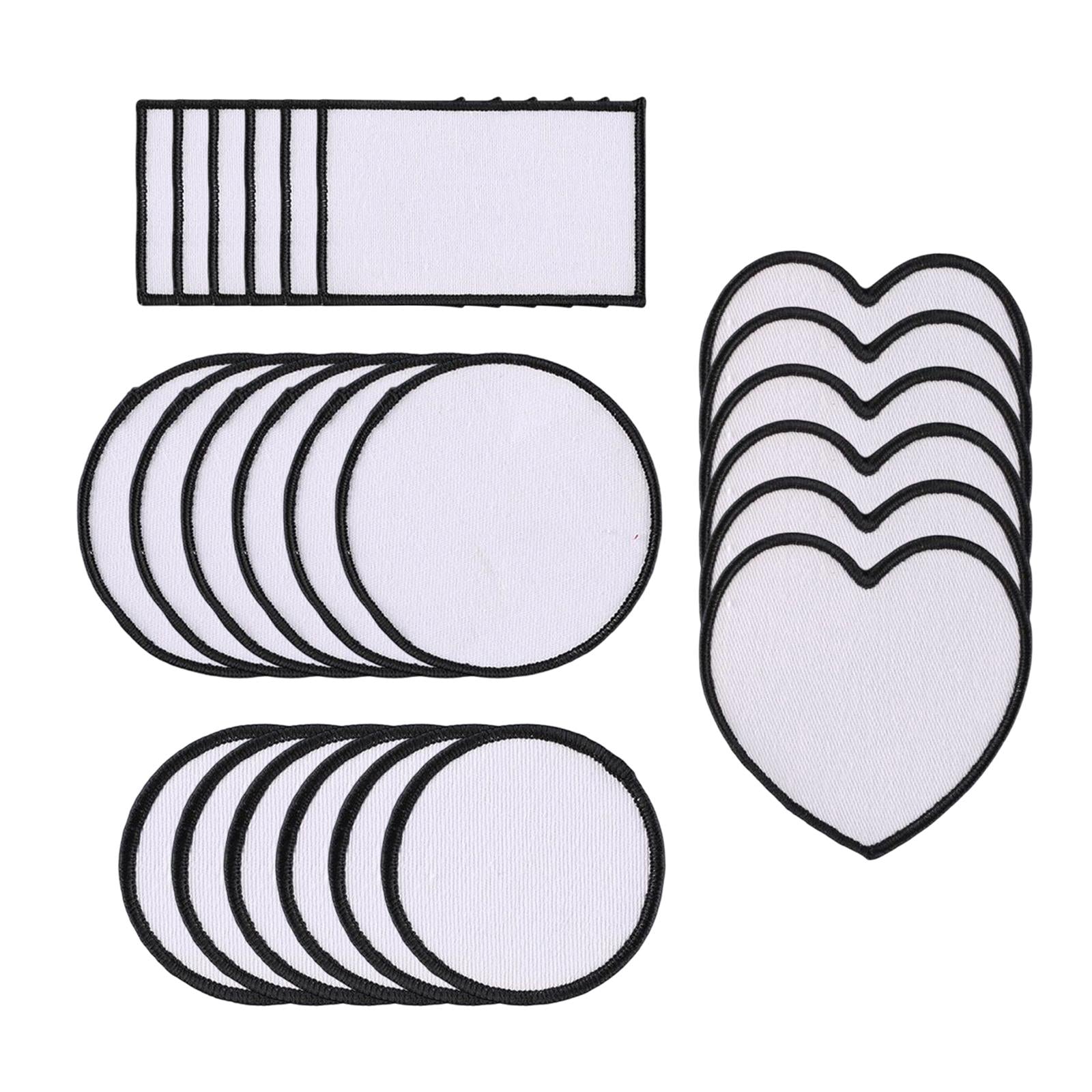 Sublimation Patch Blanks Sew On Iron On Hot Melt Embroidered Armband for Hat B Set