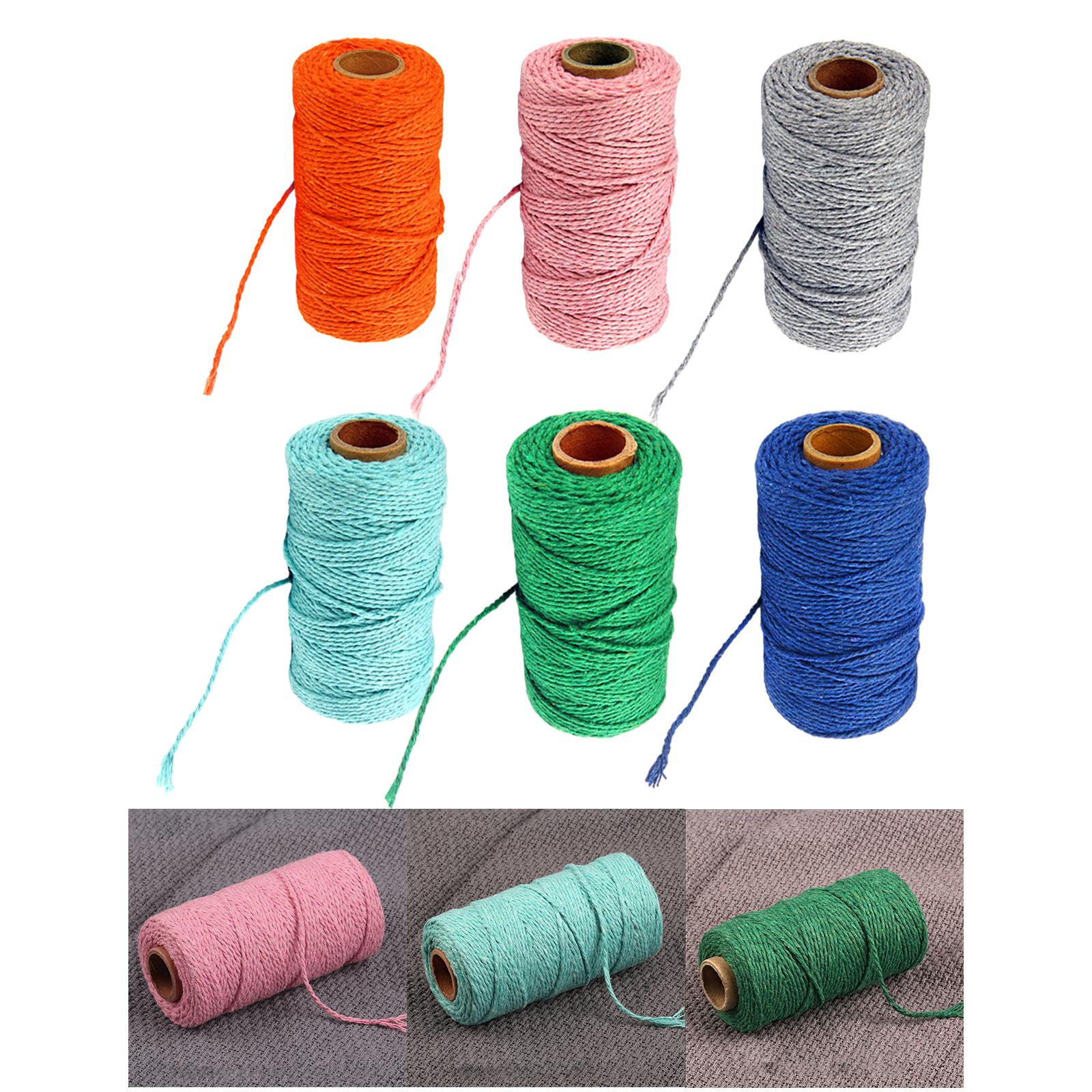 Twisted Cotton Rope Soft Bag String Beading Braided Rope Craft Orange