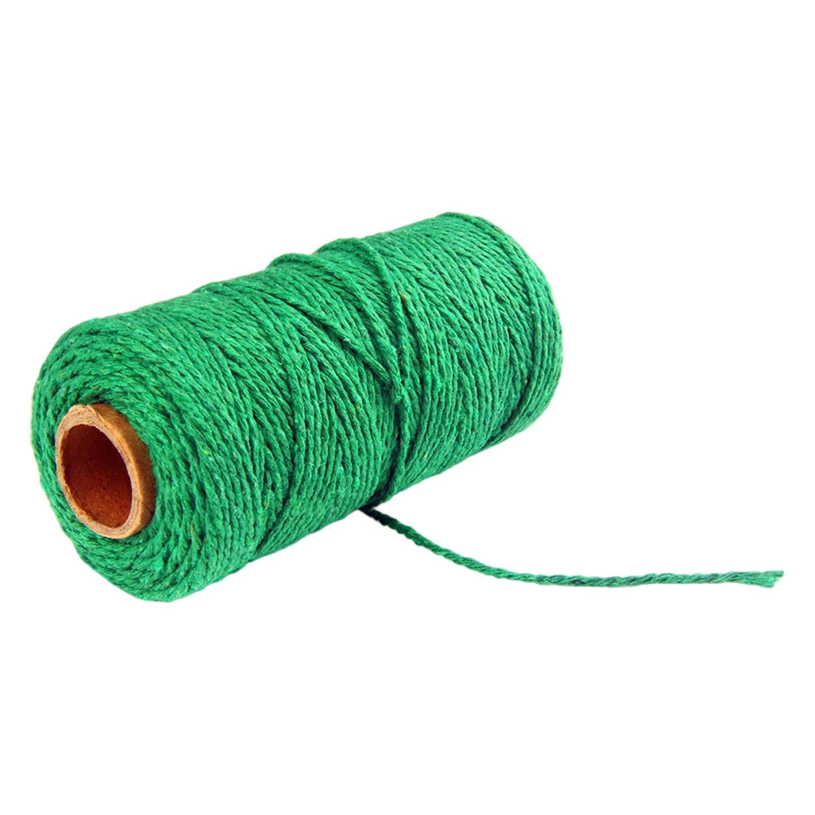 Twisted Cotton Rope Soft Bag String Beading Braided Rope Craft Dark Green