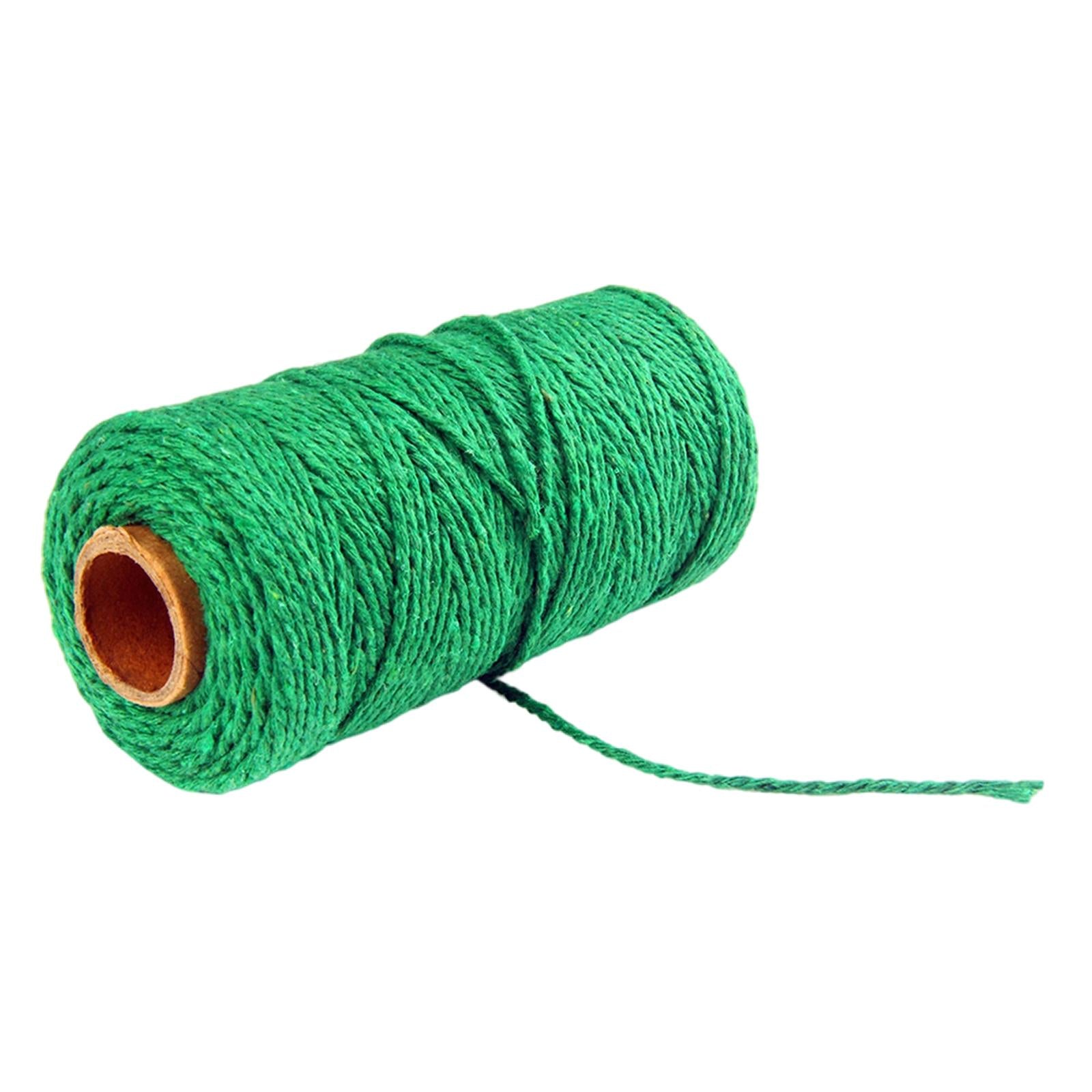 Twisted Cotton Rope Soft Bag String Beading Braided Rope Craft Dark Green