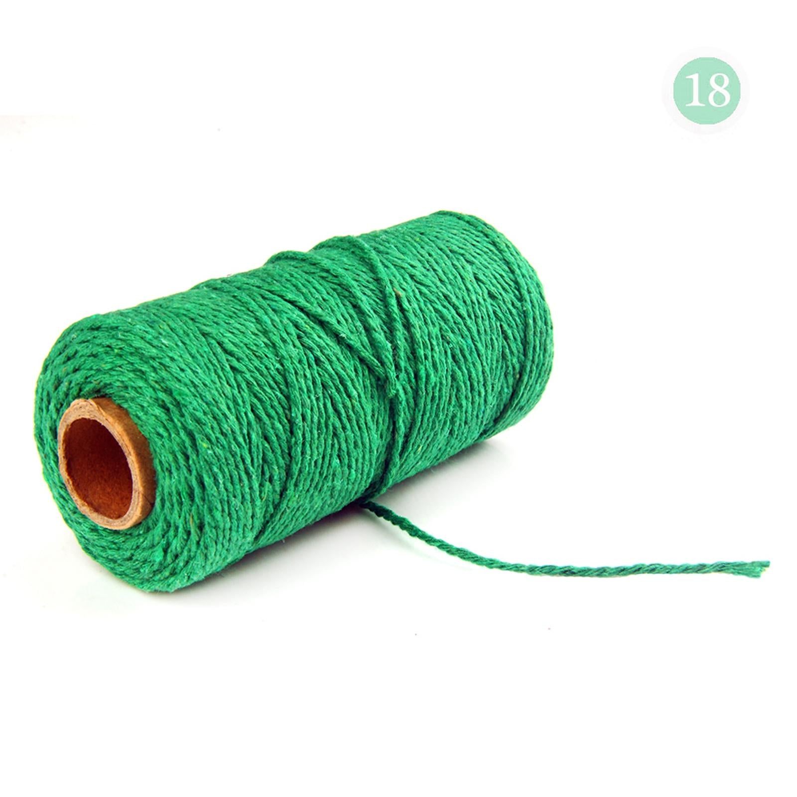 Twisted Cotton Rope Soft Bag String Beading Braided Rope Craft Dark Green